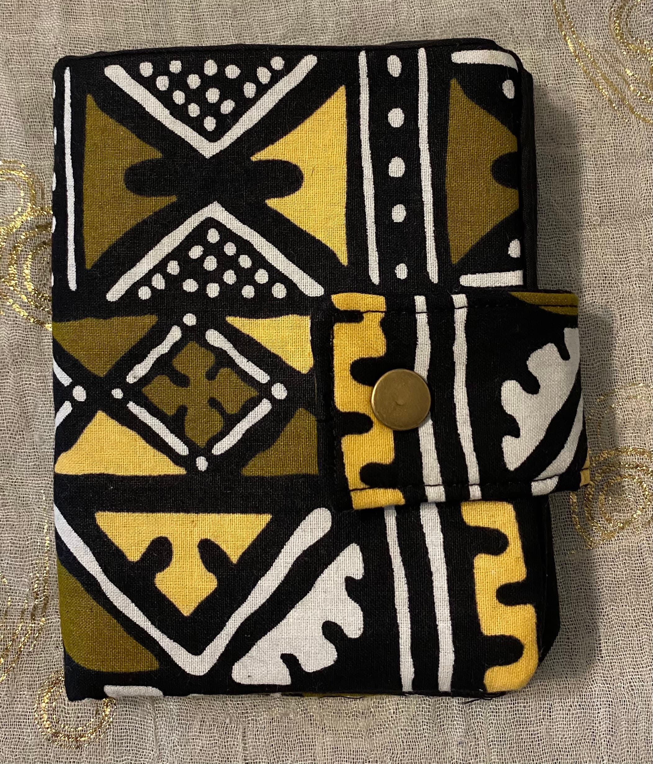 Mudcloth Fabric Passport Cover, Fabric Travel Wallet, Card Holder (4" x 5 1/4") - image 4
