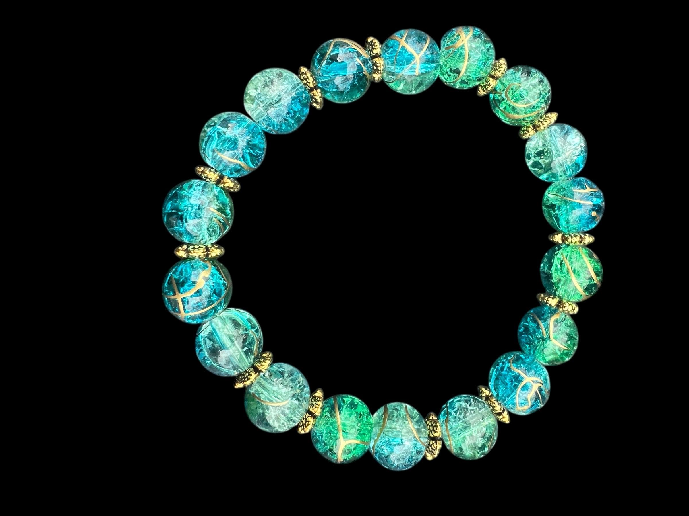 Beaded Bracelet Set with Hijab Pin-Beaded Stretch Bracelet-Hijab Pin-Muslim Women's Accessory-Handmade Beaded Bracelet-Gift for Her