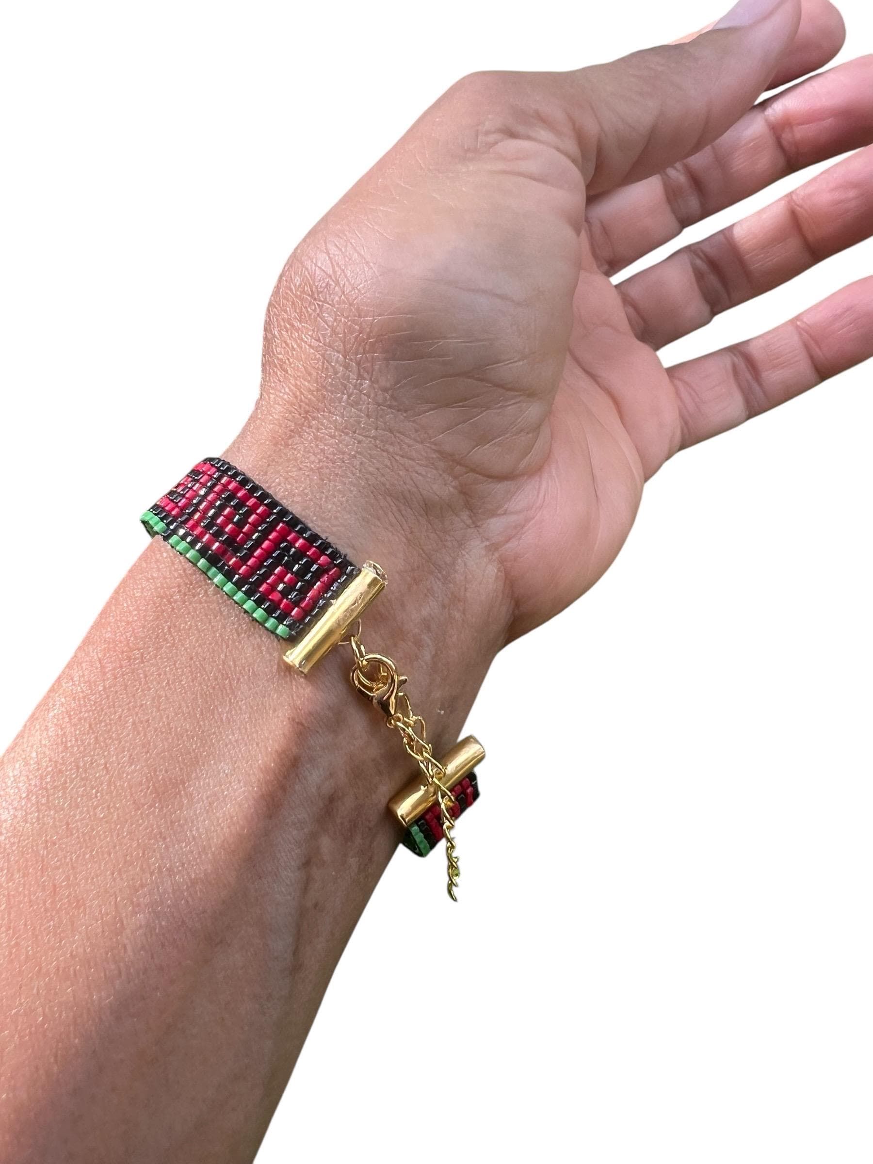 Women's Seed Bead Bracelet-Women's Loom Bracelet-Handwoven Cultural Pride Seed Bead Loom Bracelet-Gift for Her-Loom Bracelet for Women - image 4