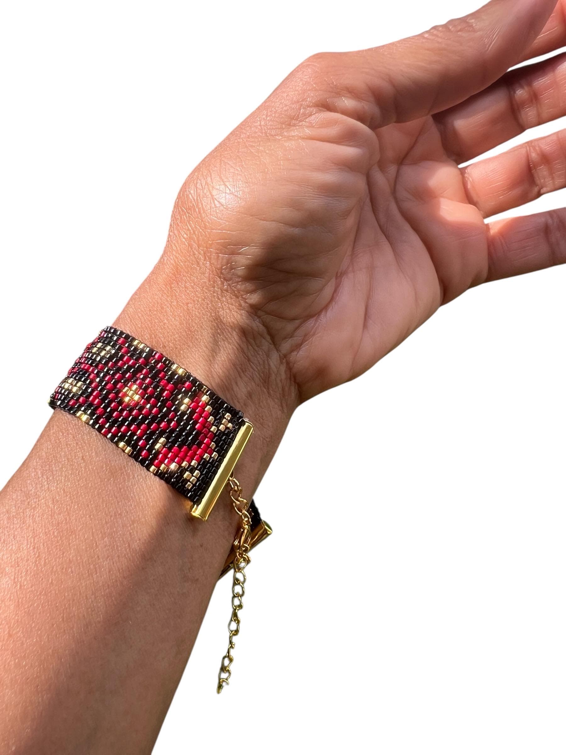 Women's Seed Bead Loom Bracelet-Handcrafted Loom Bracelet-Women's Bracelet-Gift For Her - image 5