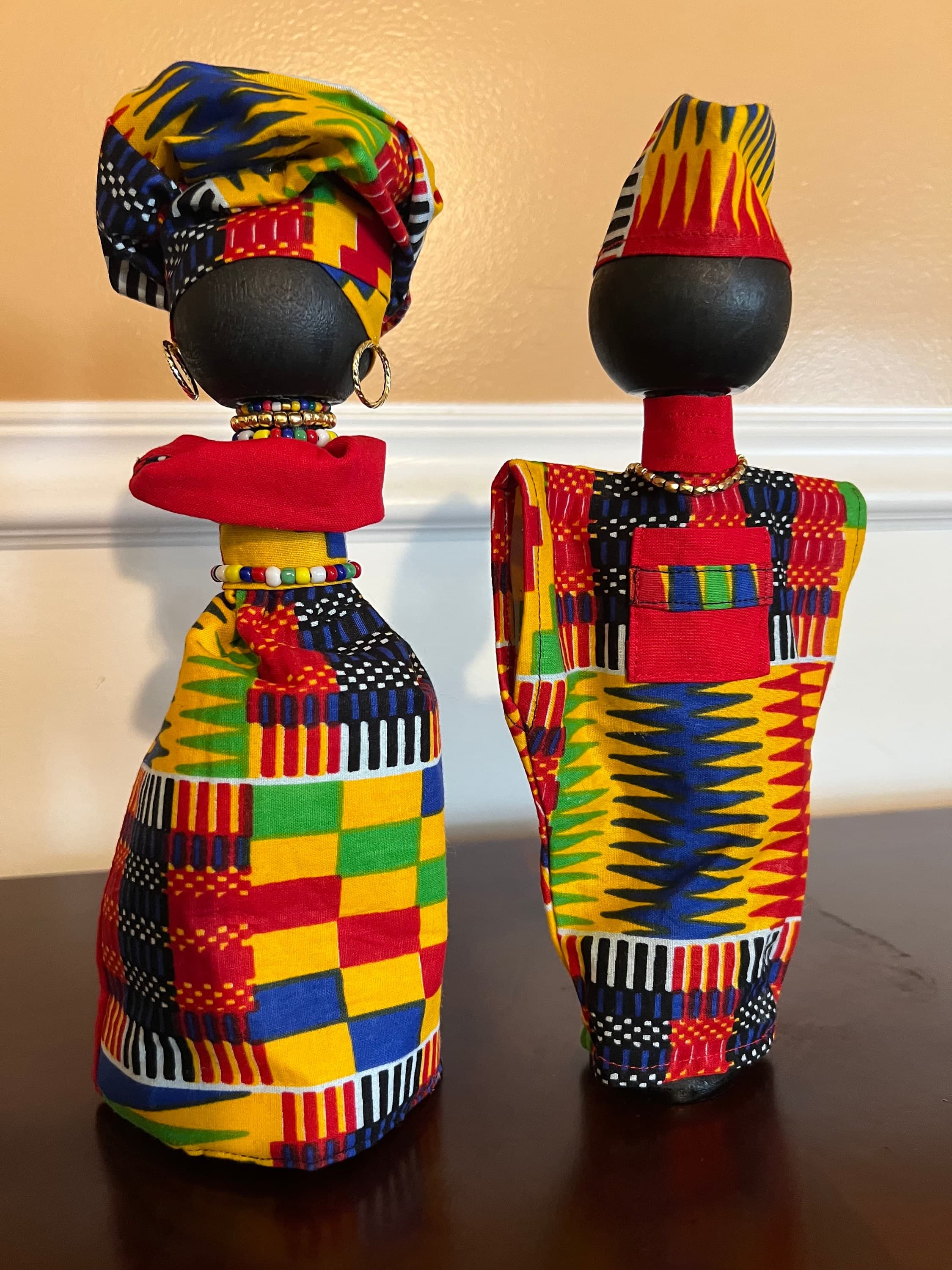 Authentic Kente Wooden Doll