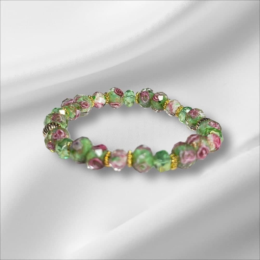 Women's Glass Beaded Bracelet- Women's Stretch Bracelet-Handmade Natural Stone Bracelet-Gift for Her-Handmade Women's Bracelet - image 5