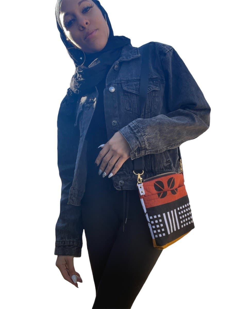 African Print Crossbody Bag-Handmade Small Shoulder Bag-Ankara Print Small Shoulder Bag-Small Shoulder Bag-Black Owned Gift- - image 4