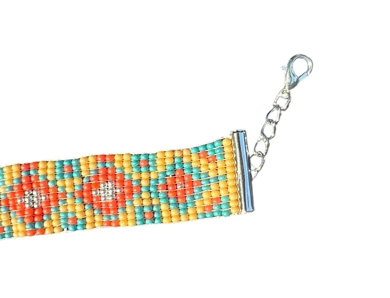 Women's Seed Bead Bracelet-Handwoven  Beaded Bracelet-Women's Loom Bracelet-Clasp Bracelet-Gift For Her - image 4