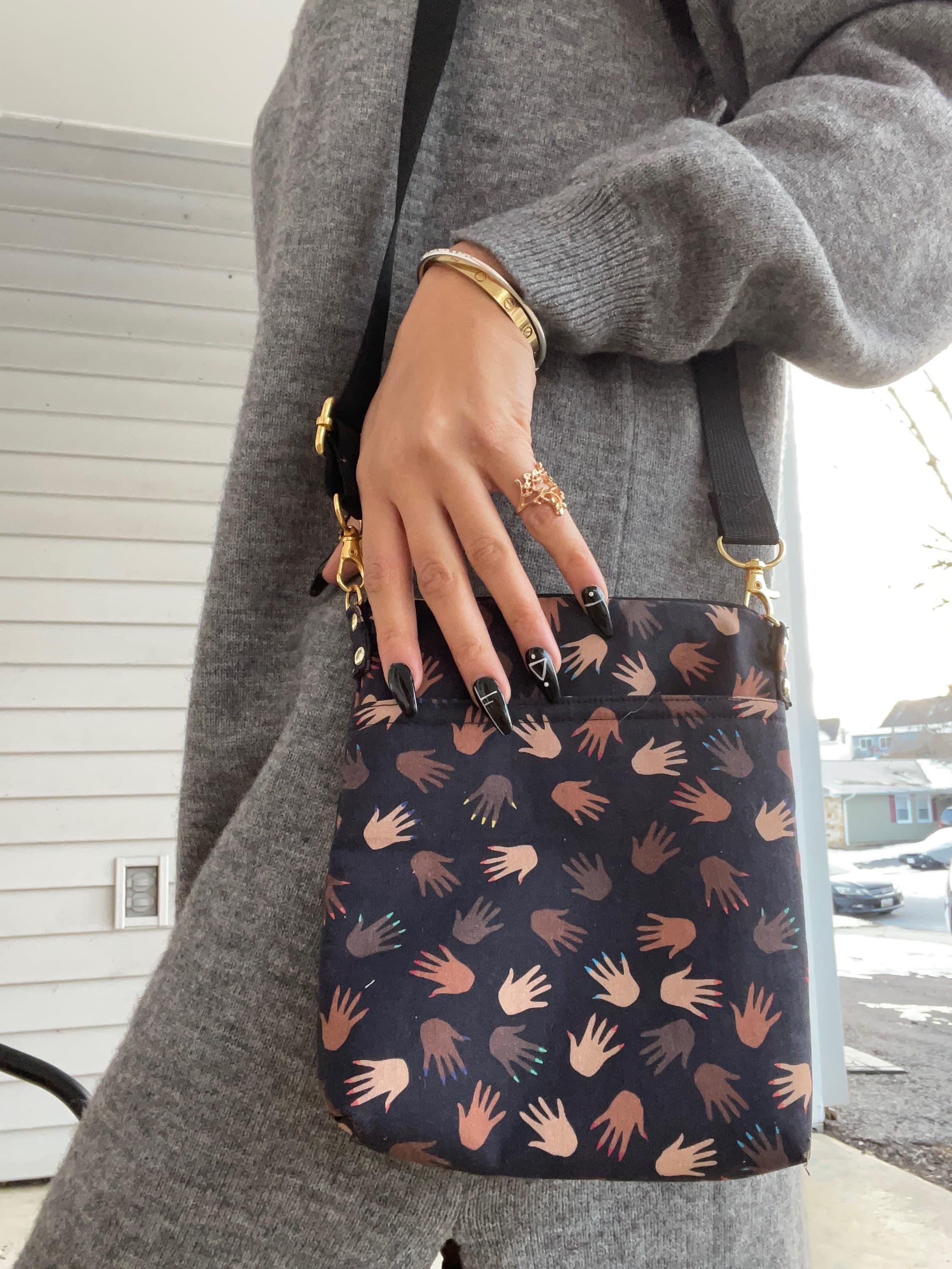 African American Print mini-Crossbody Bag-Handmade Small Shoulder Bag-Mini Bag-Black Owned Gift-Stylish Everyday purse-Small Everyday Bag - image 3