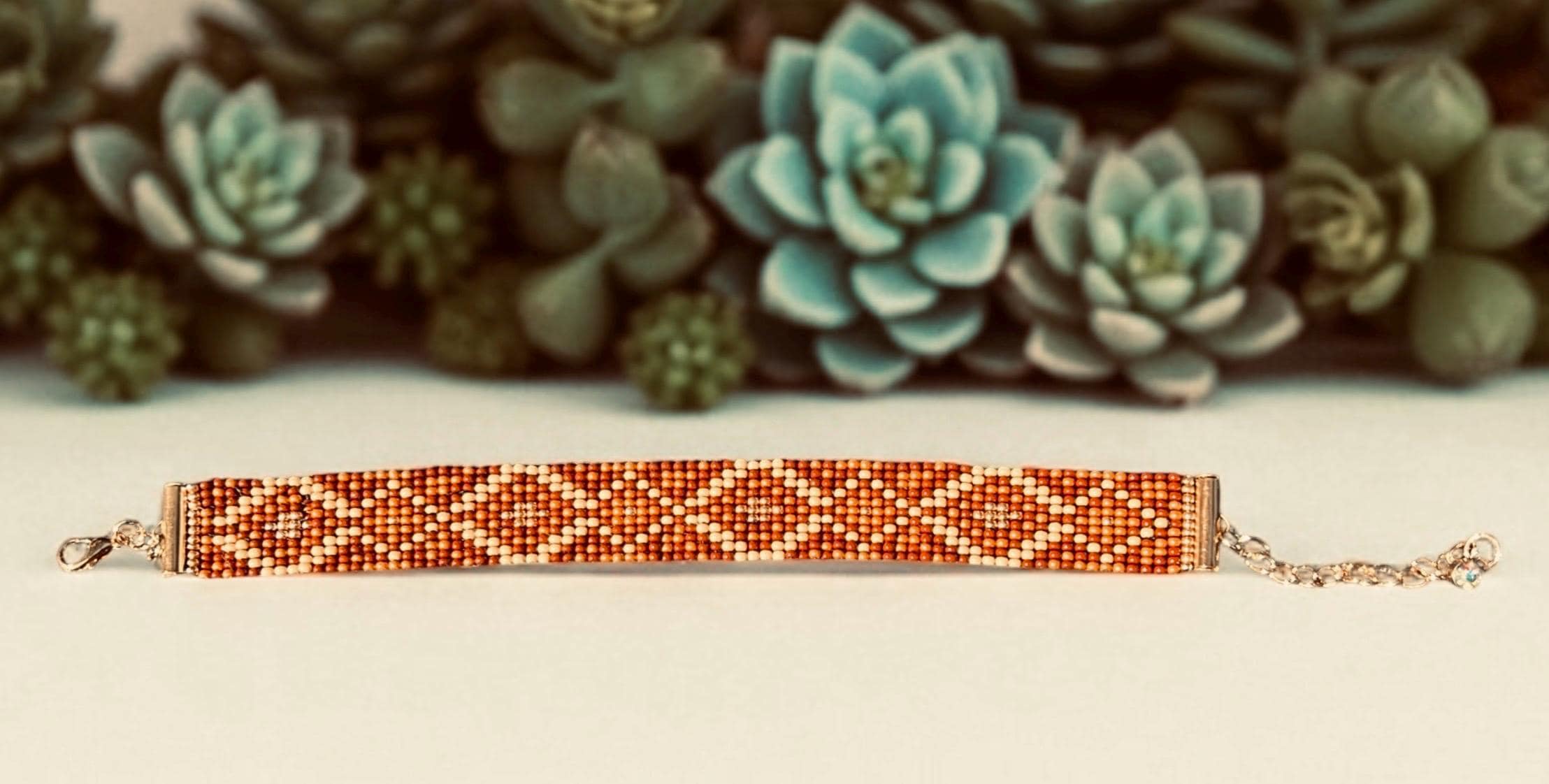 Women's Seed Bead Bracelet-Handwoven  Beaded Bracelet-Women's Loom Bracelet-Islamic Seed Bead Bracelets-Gift For Her