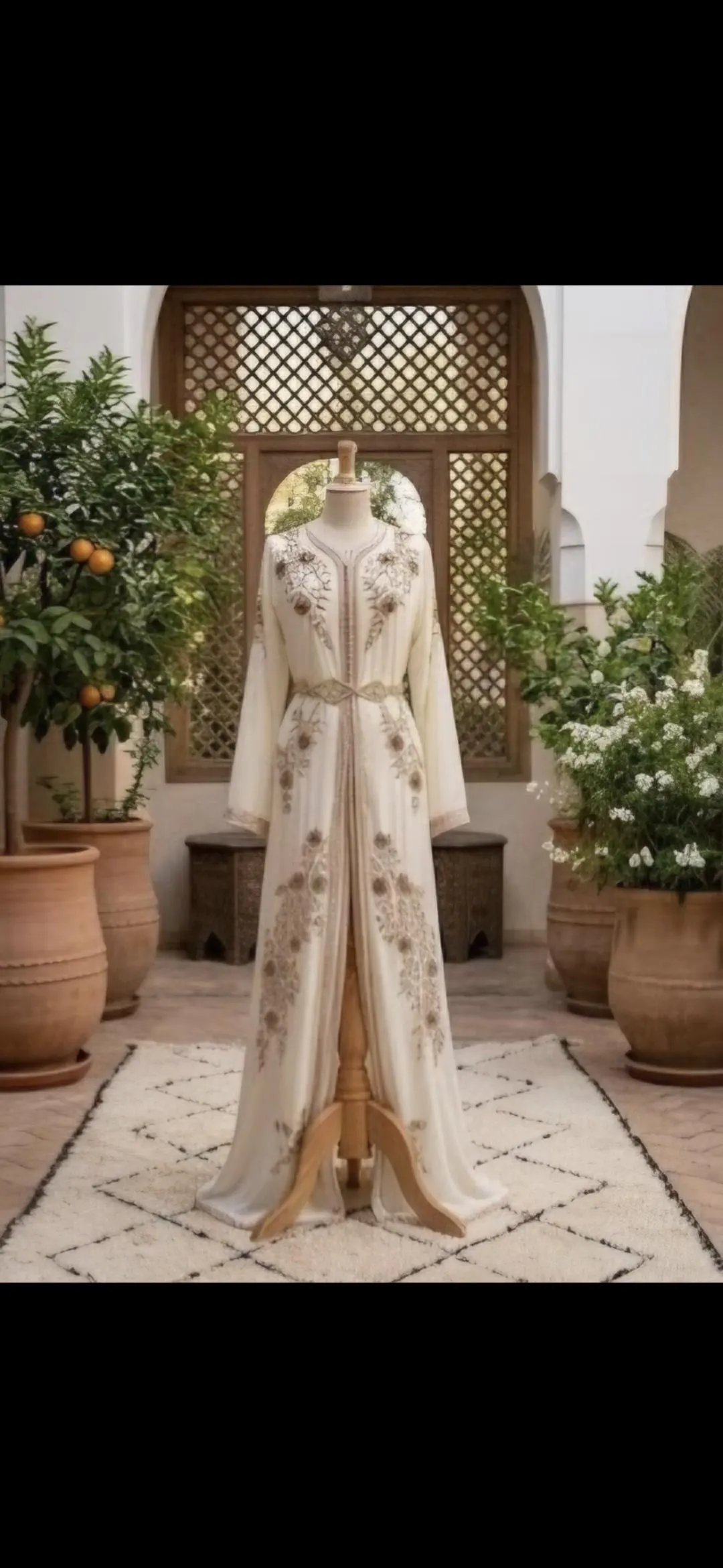 Handmade Very Beautiful Rare Moroccan Kaftan: Moroccan Wedding Dress Bridesmaid Dress (UK size 8-12) - image 4
