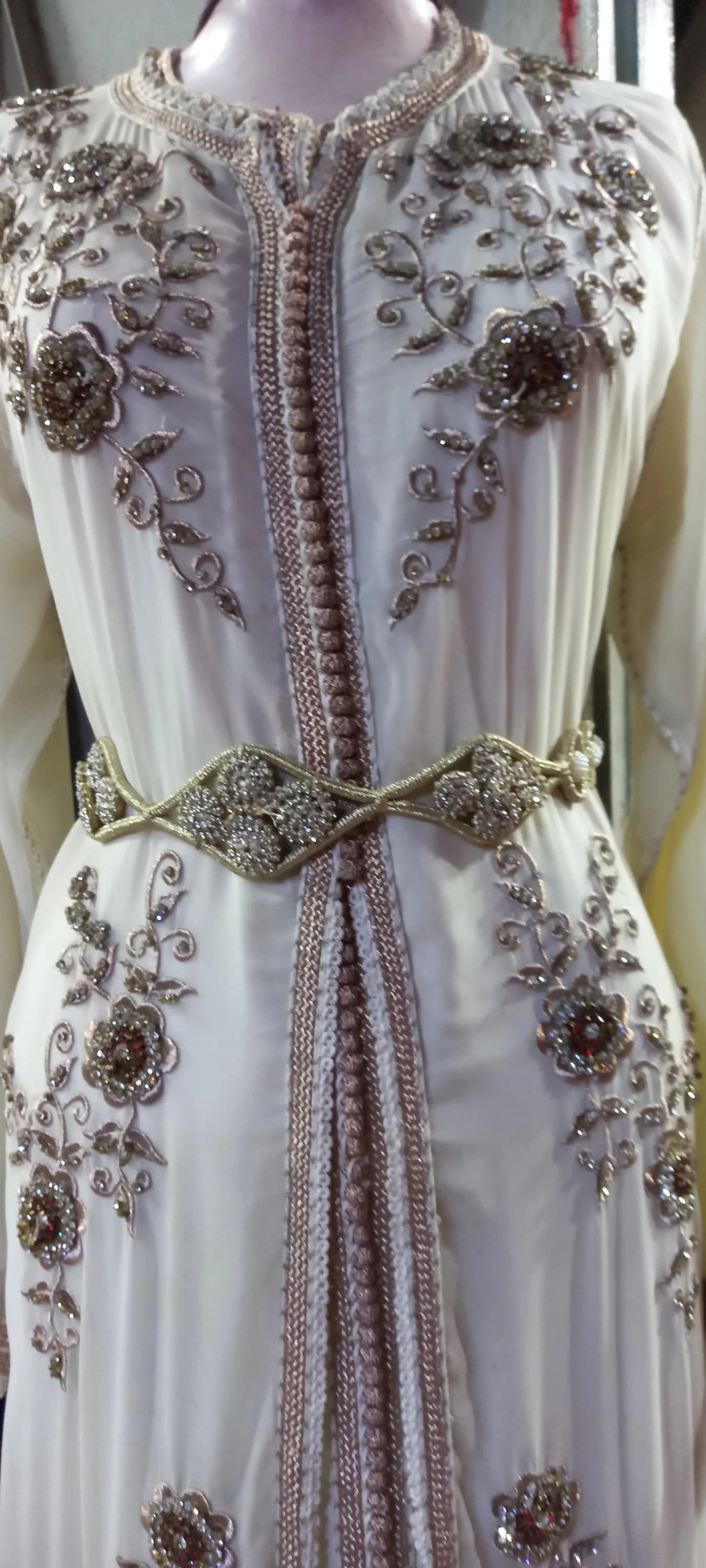 Handmade Very Beautiful Rare Moroccan Kaftan: Moroccan Wedding Dress Bridesmaid Dress (UK size 8-12) - image 2
