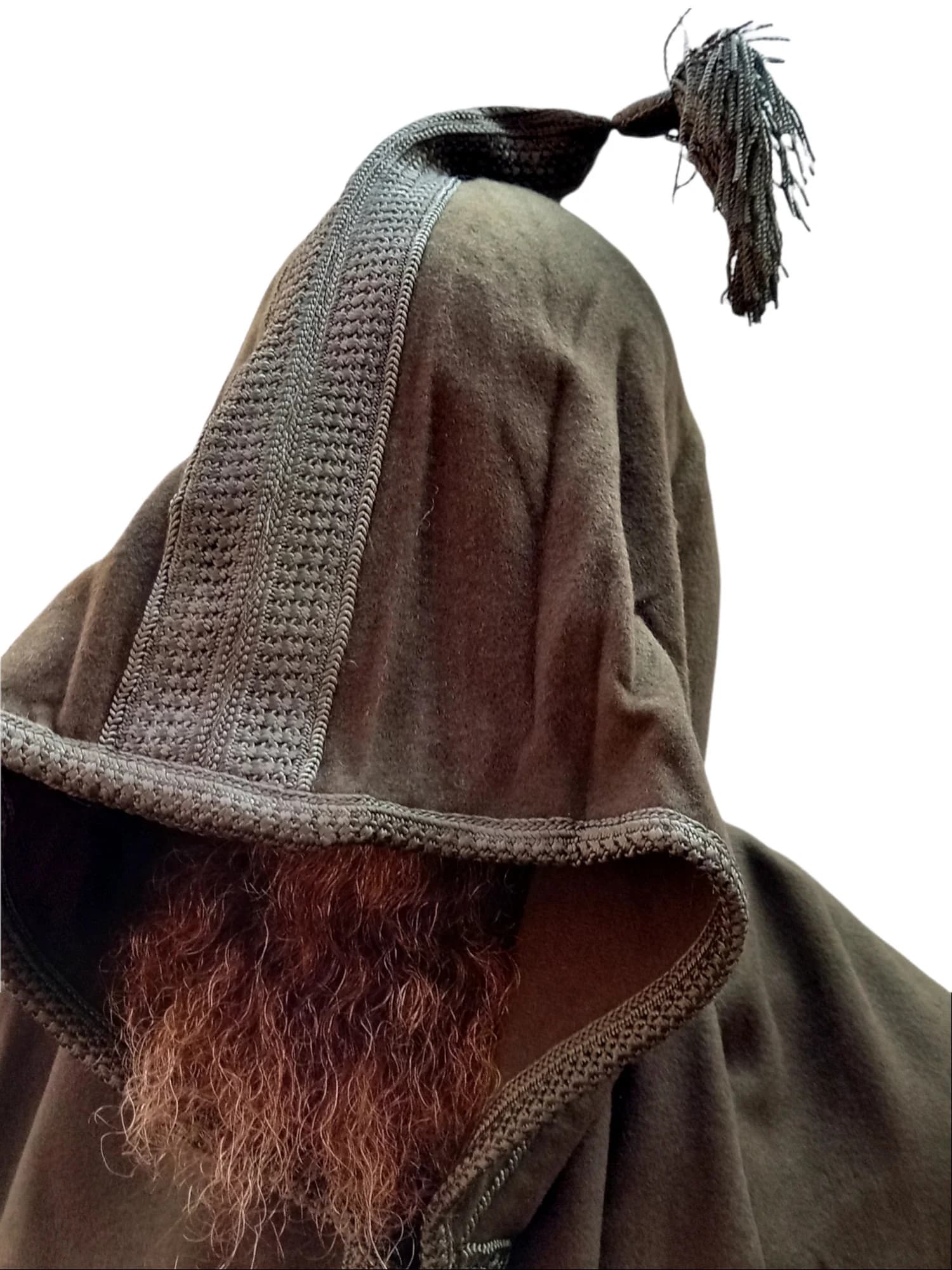 Hooded Cloak, Moroccan Cape, Green Burnouse (150cm) - image 2
