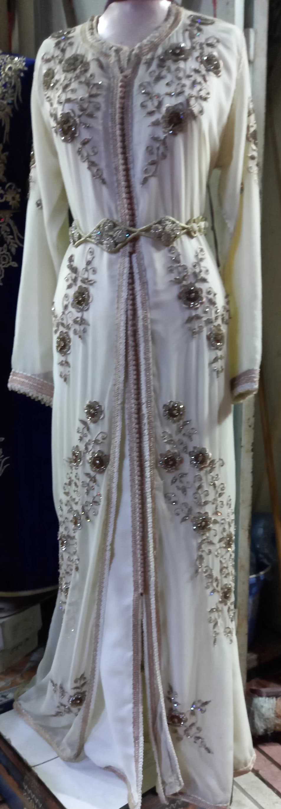Handmade Very Beautiful Rare Moroccan Kaftan: Moroccan Wedding Dress Bridesmaid Dress (UK size 8-12) - image 5