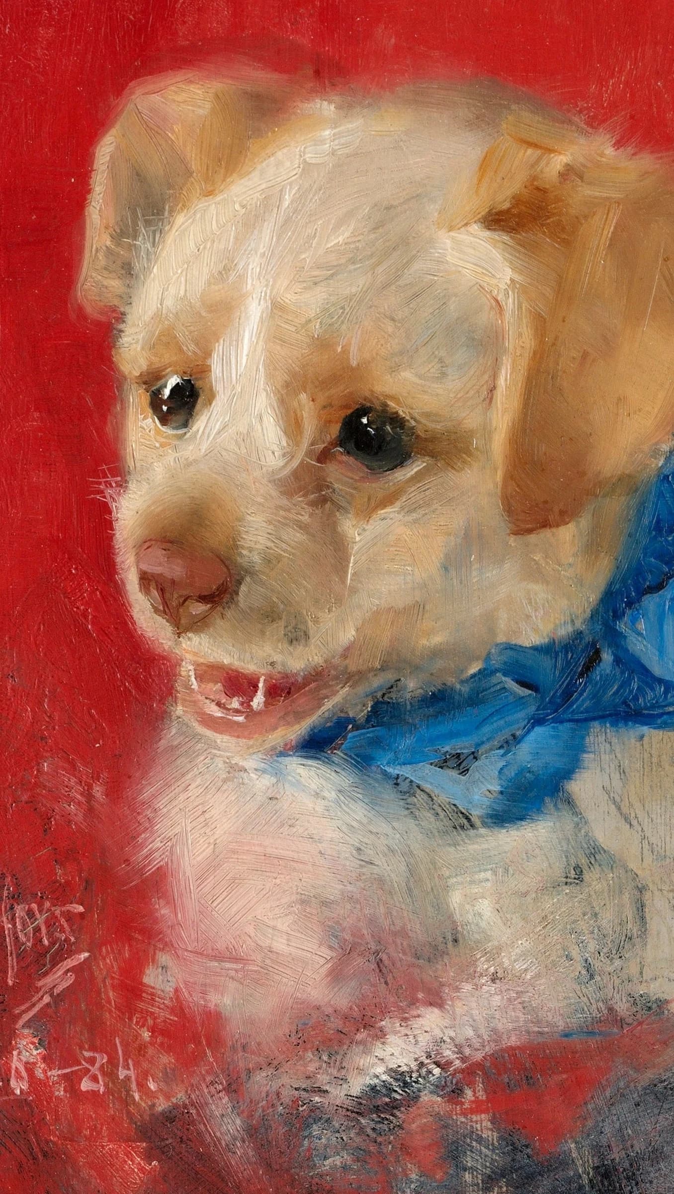 Vintage Puppy with Blue Scarf Painting | Antique Animal Portrait Artwork | Classic Cute Dog Poster | 19th Century Art Print | PRINTABLE art - image 5