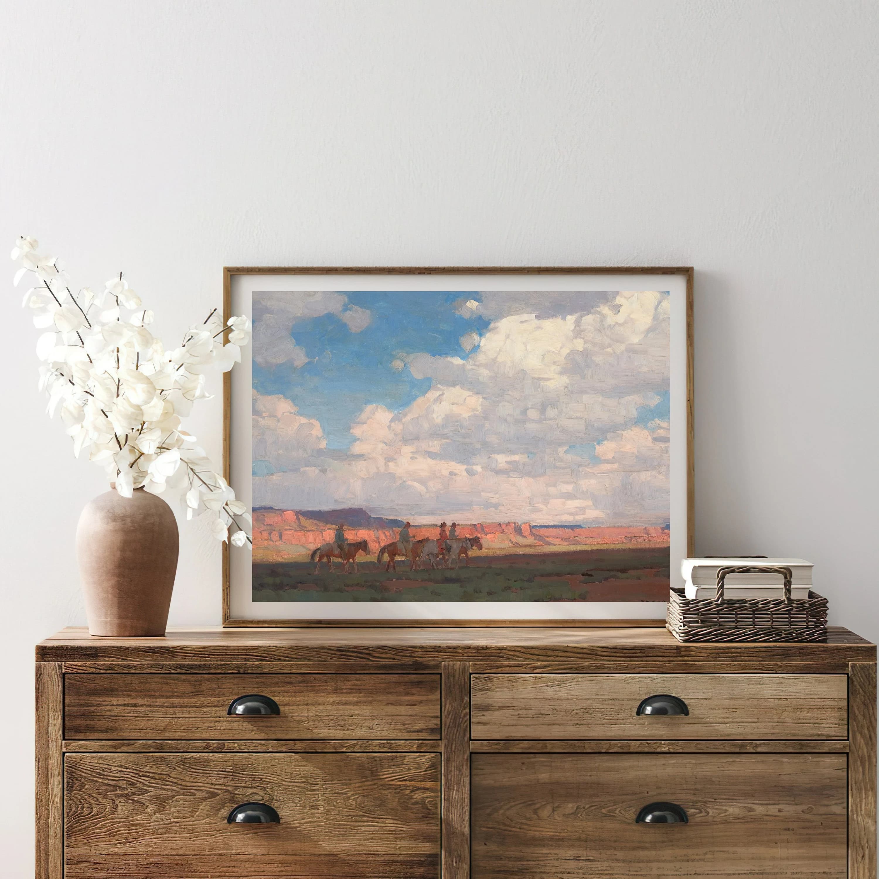 Vintage Western Cowboys Art Print | Antique Horse Riders Artwork | Classic Old West Mountain Poster | 19th Century Art Print | PRINTABLE art - image 4