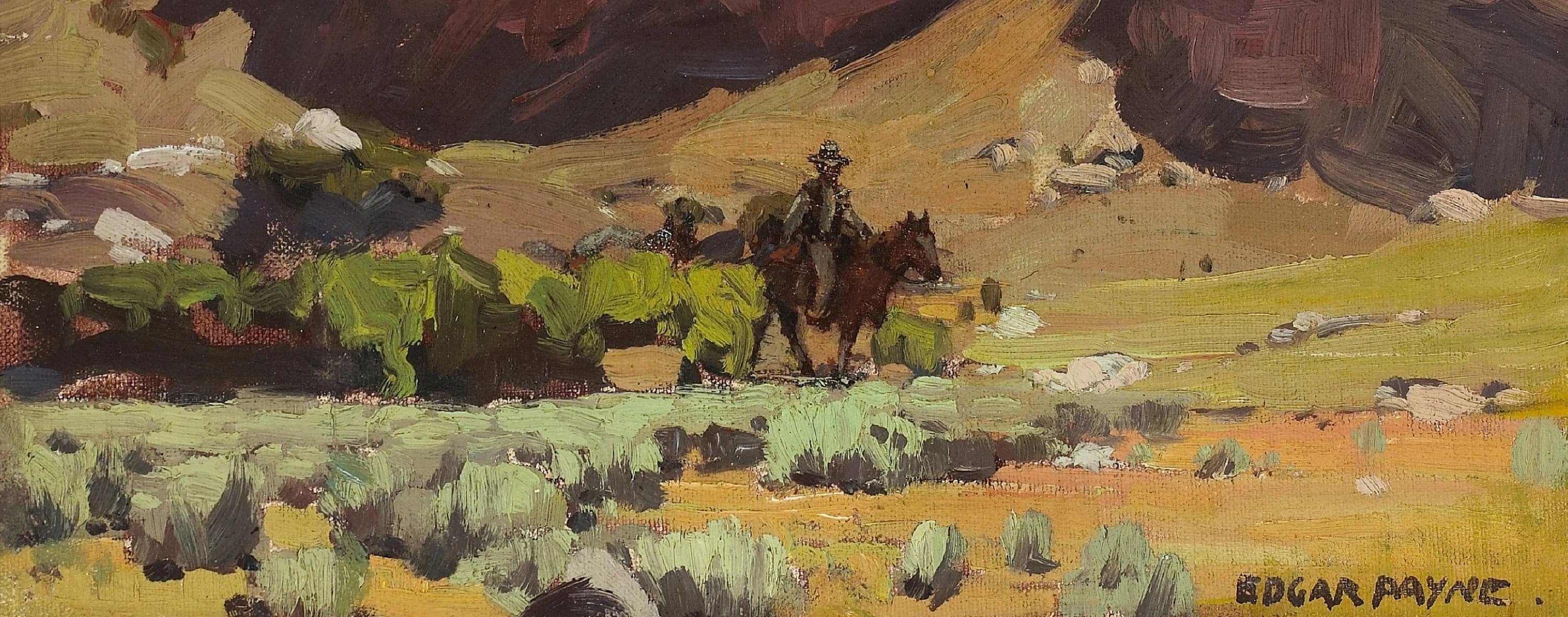 Vintage Western Cowboys Painting | Antique Mountain Hills Artwork | Classic Horse Riders Poster | 19th Century Art Print | PRINTABLE art - image 3