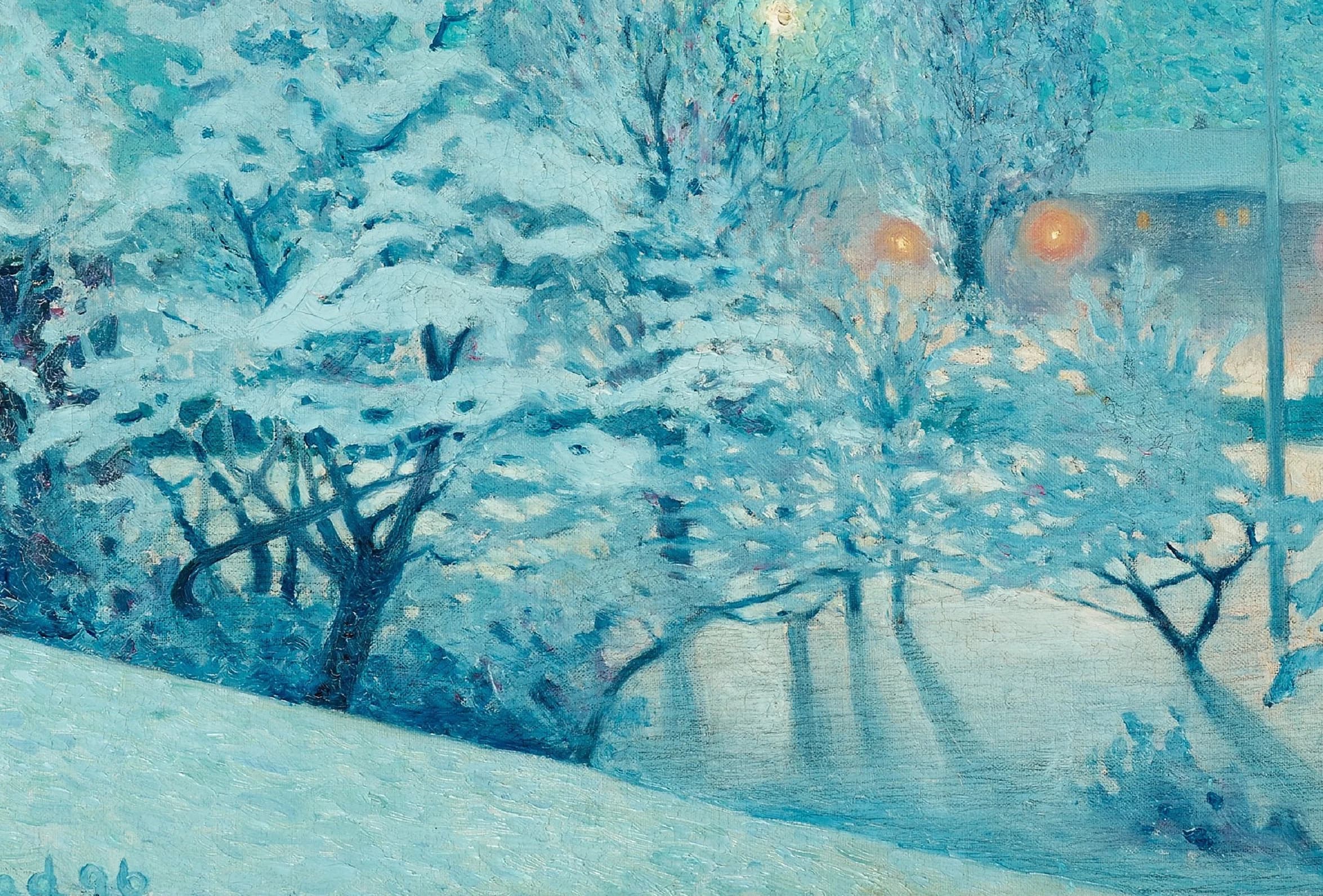 Vintage Winter Snow Painting | Antique Village Town Artwork | Classic Landscape Poster | 19th Century Art Print | PRINTABLE art - image 5