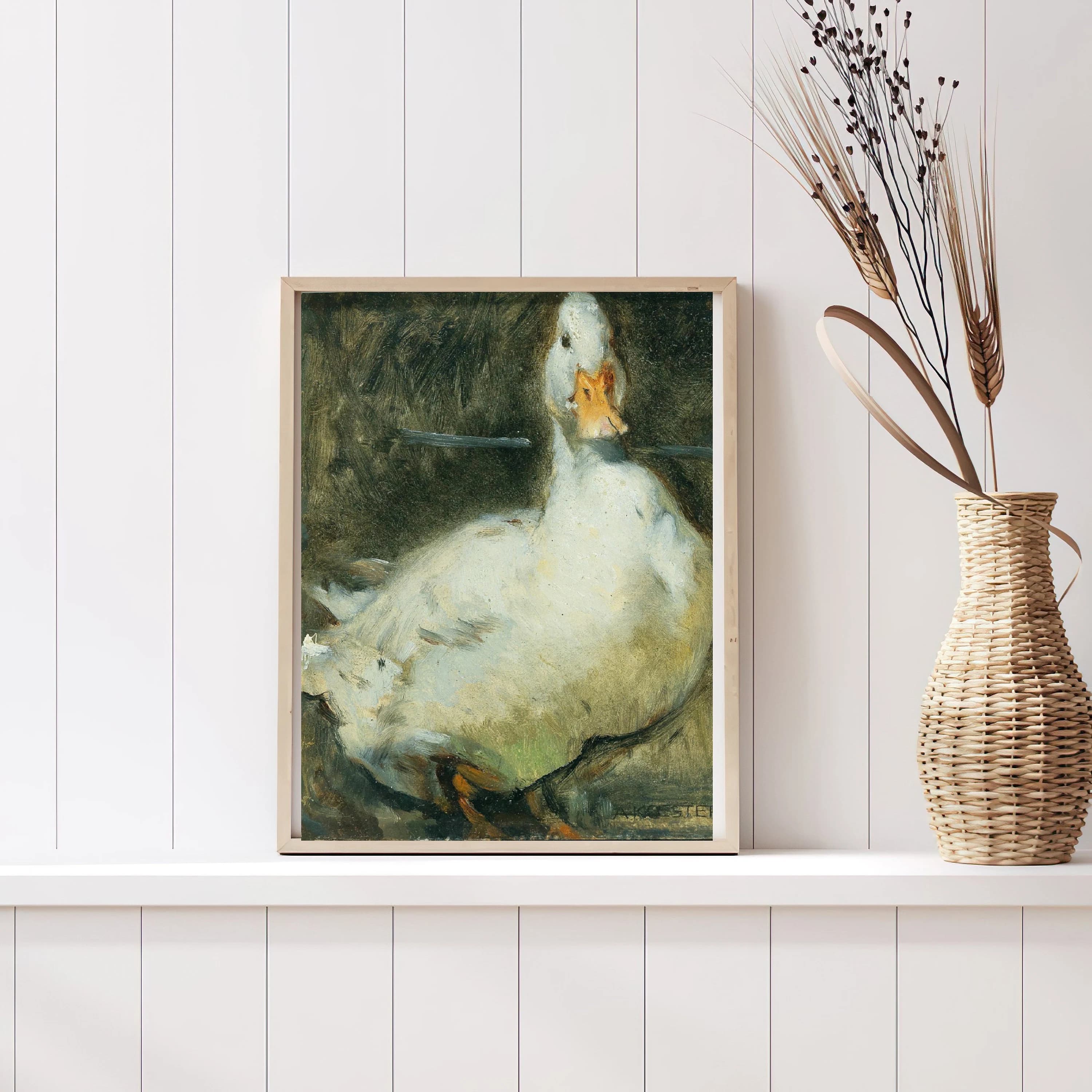 Vintage Barnyard Animal | Bird Duck Cute Painting | Antique Countryside Animal Portrait Painting | 19th Century Art Print | PRINTABLE art - image 4