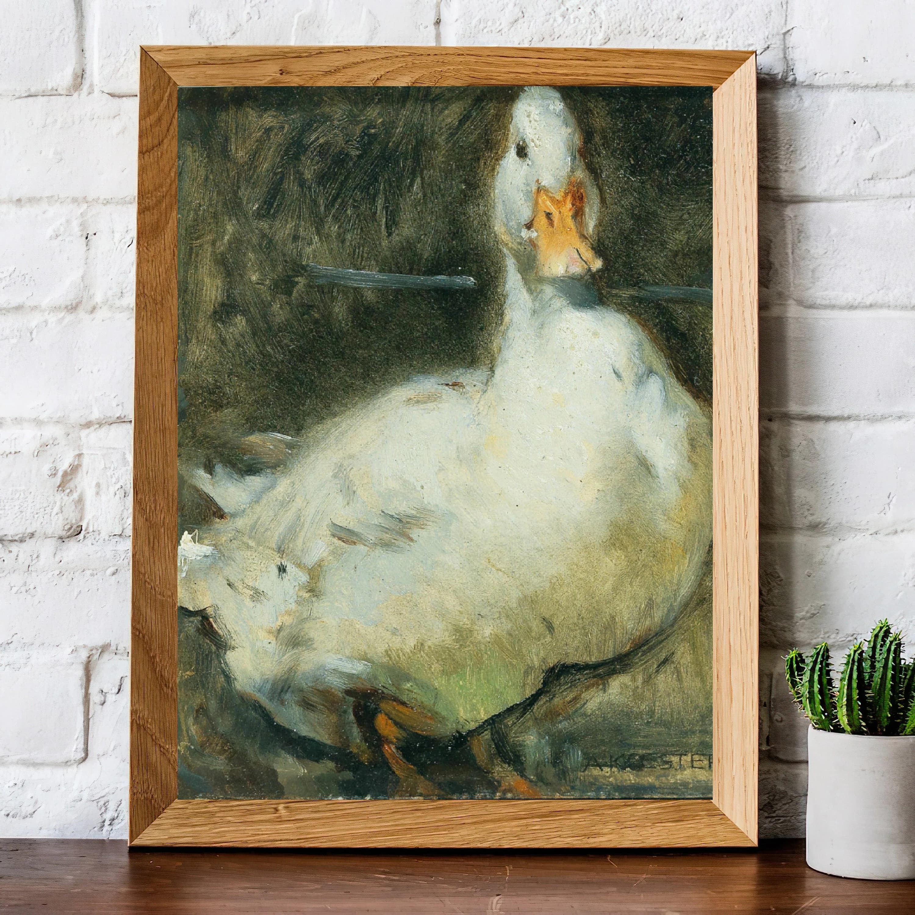 Vintage Barnyard Animal | Bird Duck Cute Painting | Antique Countryside Animal Portrait Painting | 19th Century Art Print | PRINTABLE art - image 3