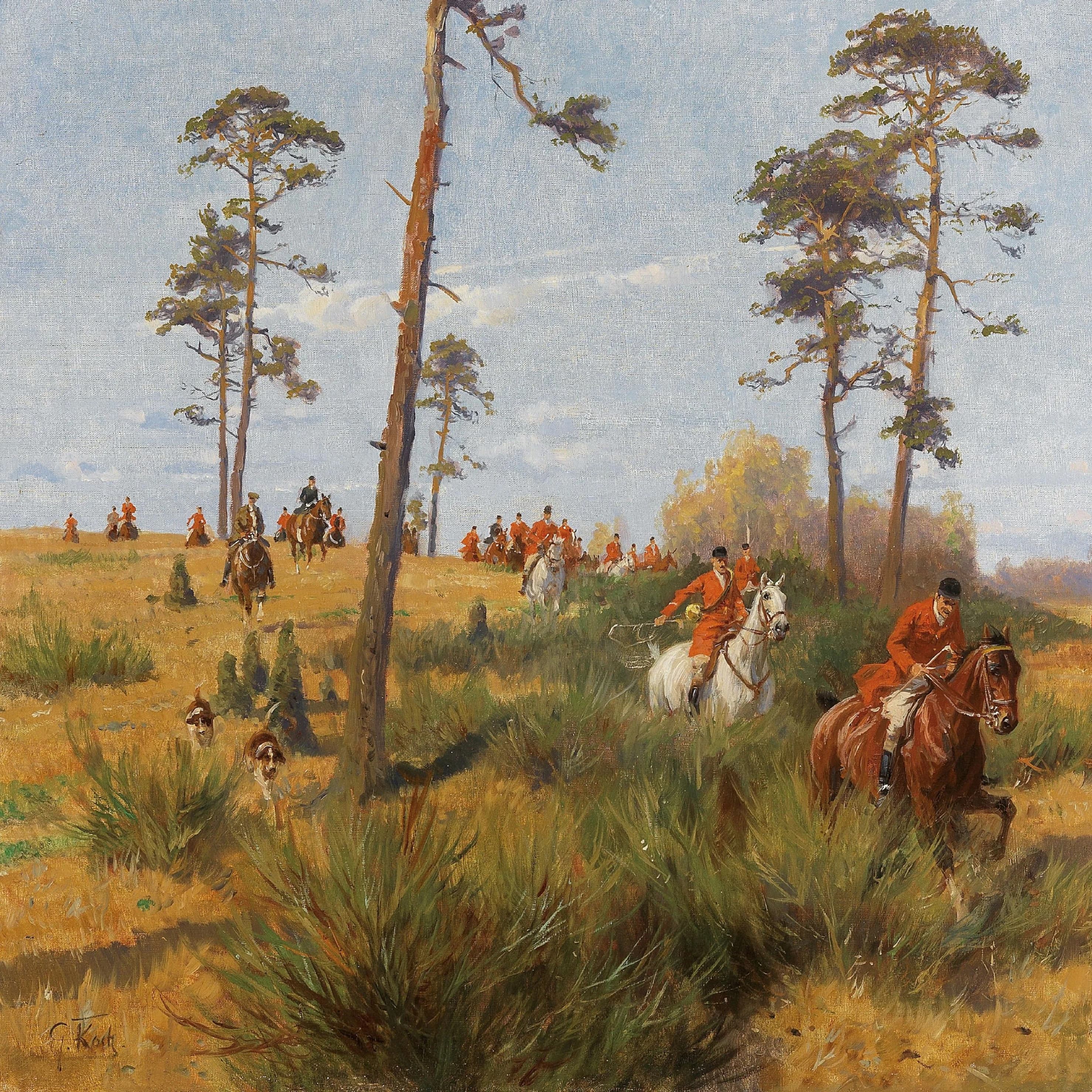 Vintage Horse Riders Painting | Antique Hounds Hunting Painting | Hunter Nature Landscape Painting | 19th Century Art Print | PRINTABLE art - image 5
