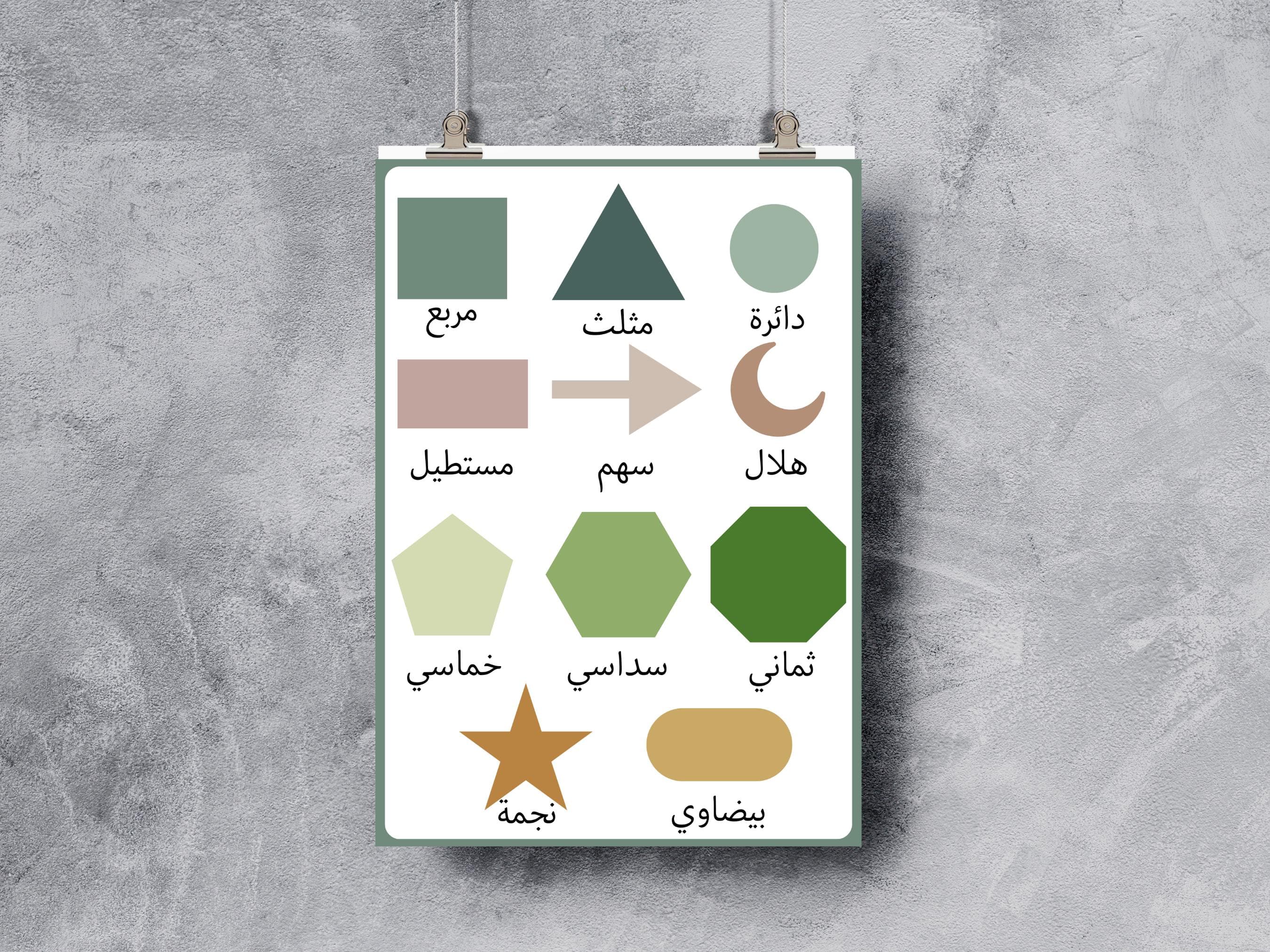Arabic Shapes Educational Poster for Children | Digital Download | Learn Arabic - image 4