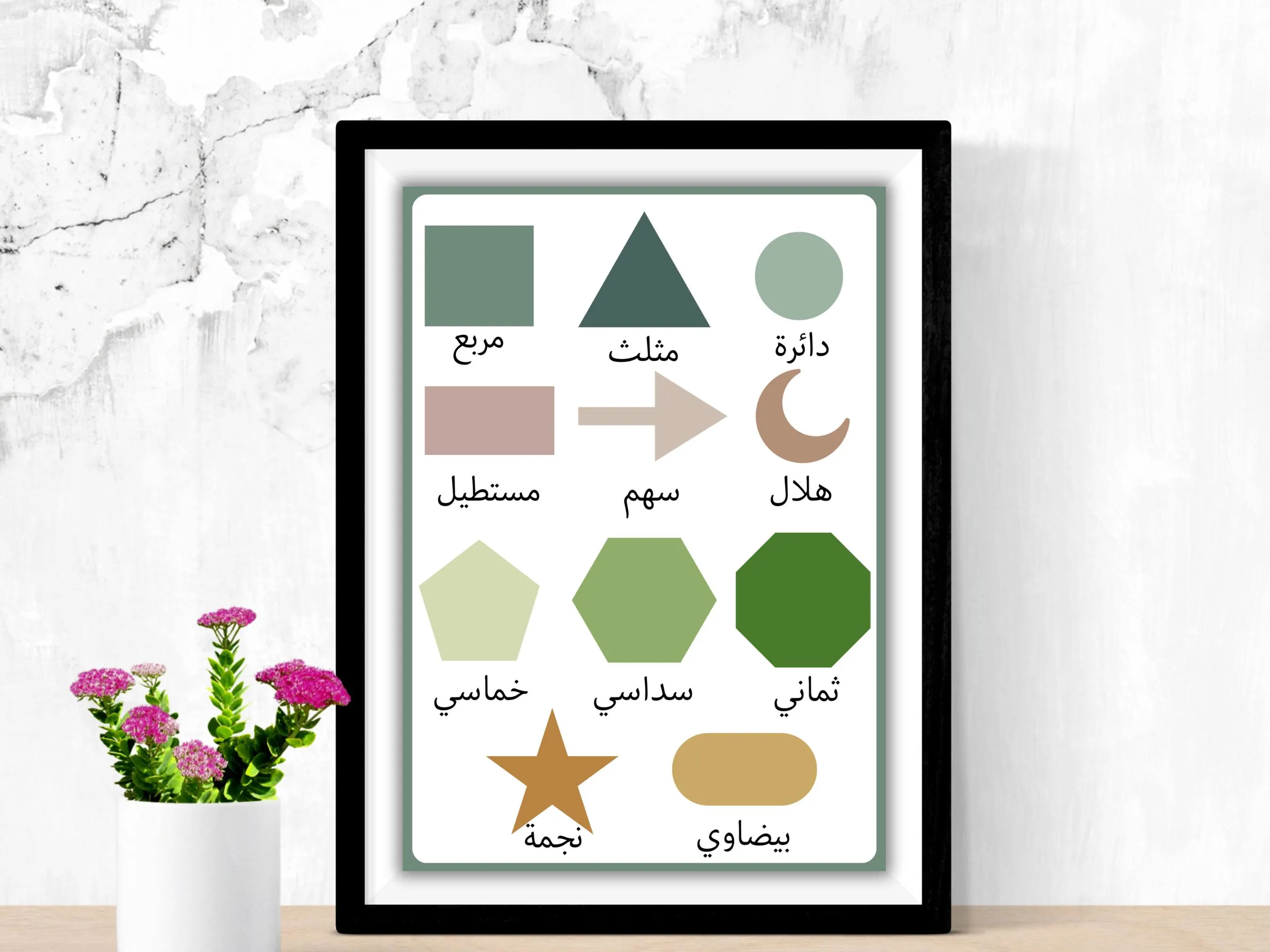 Arabic Shapes Educational Poster for Children | Digital Download | Learn Arabic - image 3