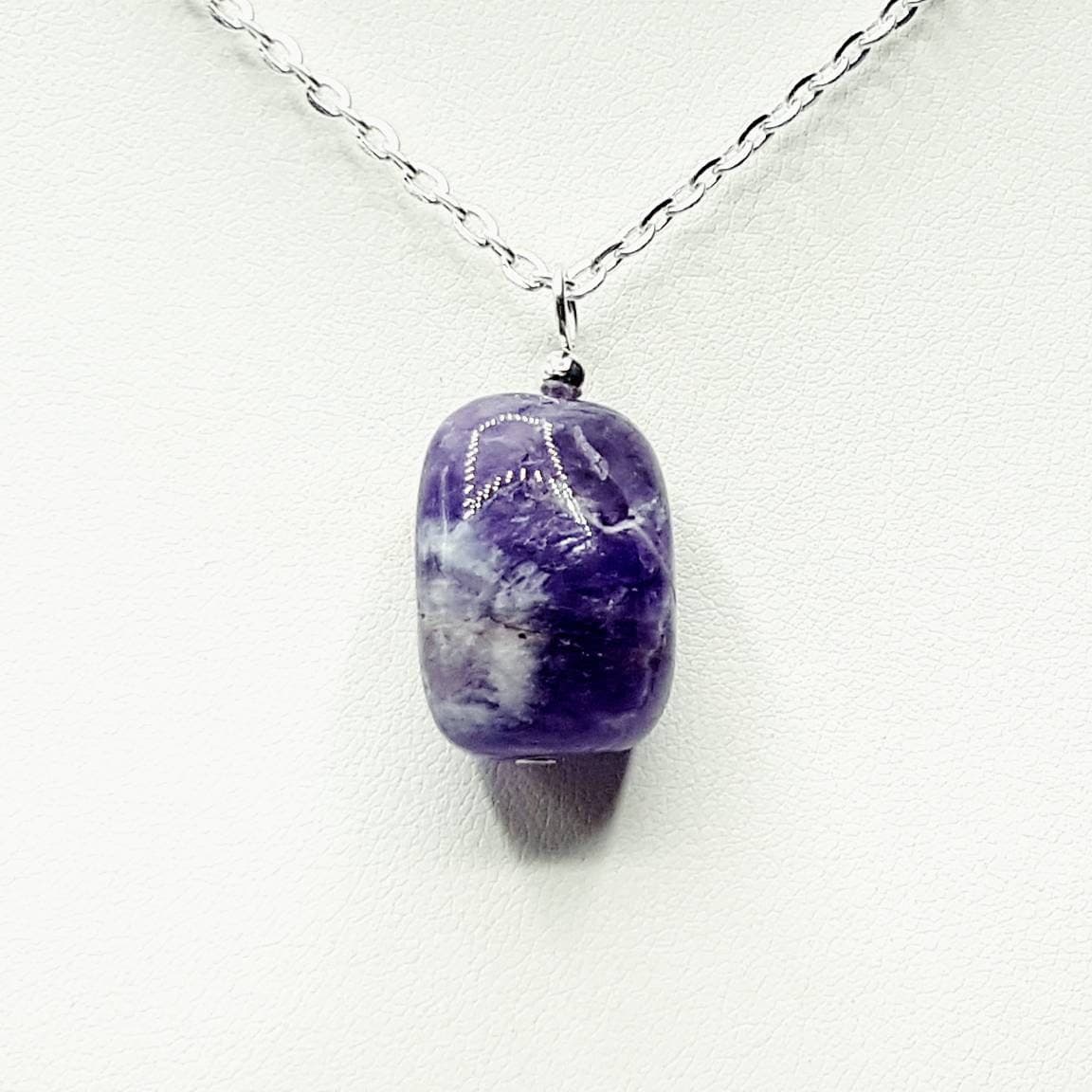 Amethyst Necklace:  Natural Gemstone Reiki Infused Healing Pendant - image 5