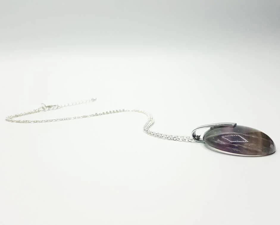 Contemporary Stripe Amethyst Necklace - image 4