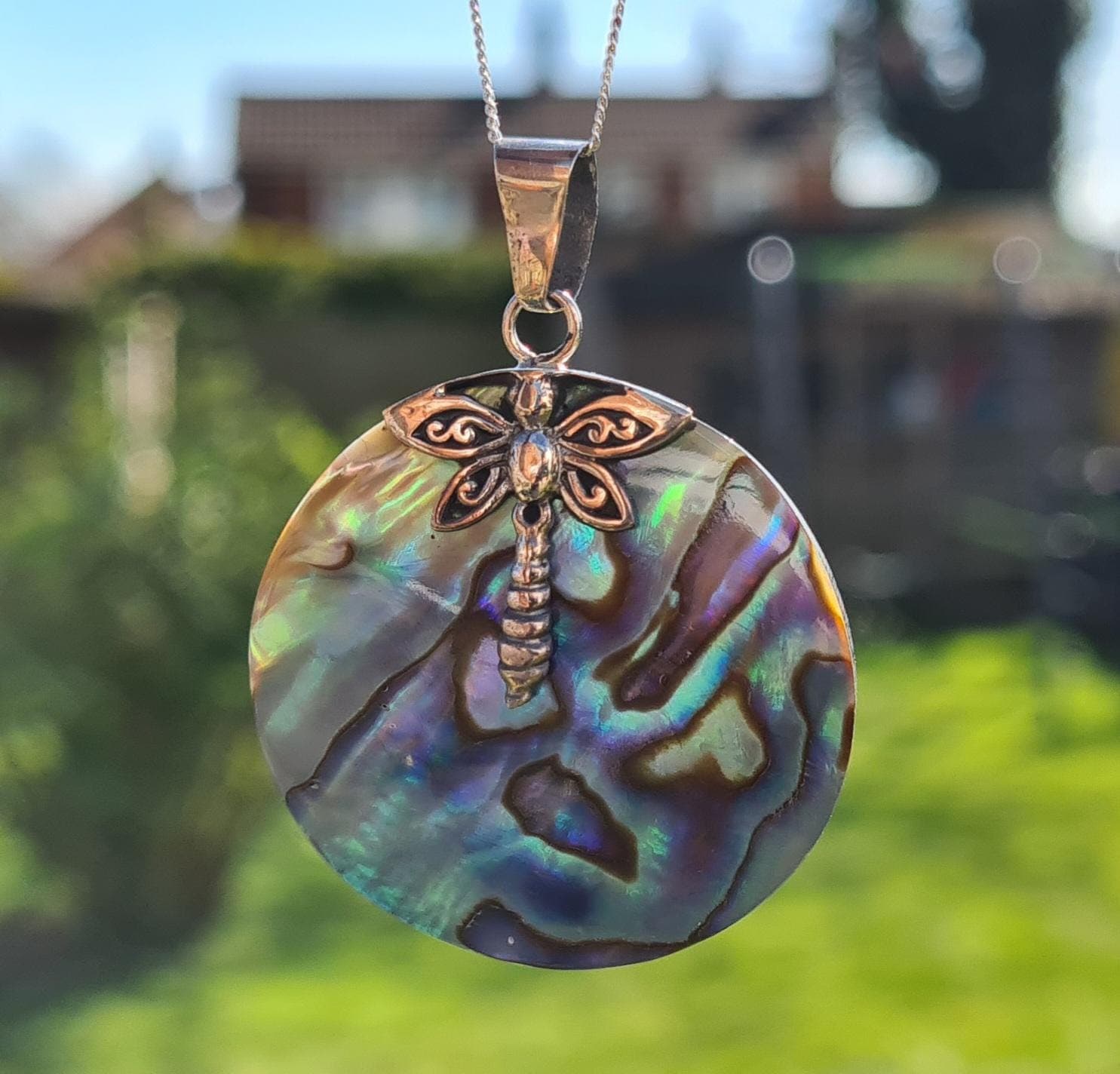 Butterfly Abalone Necklace in Sterling Silver - Gift Wrap Service Available - image 5