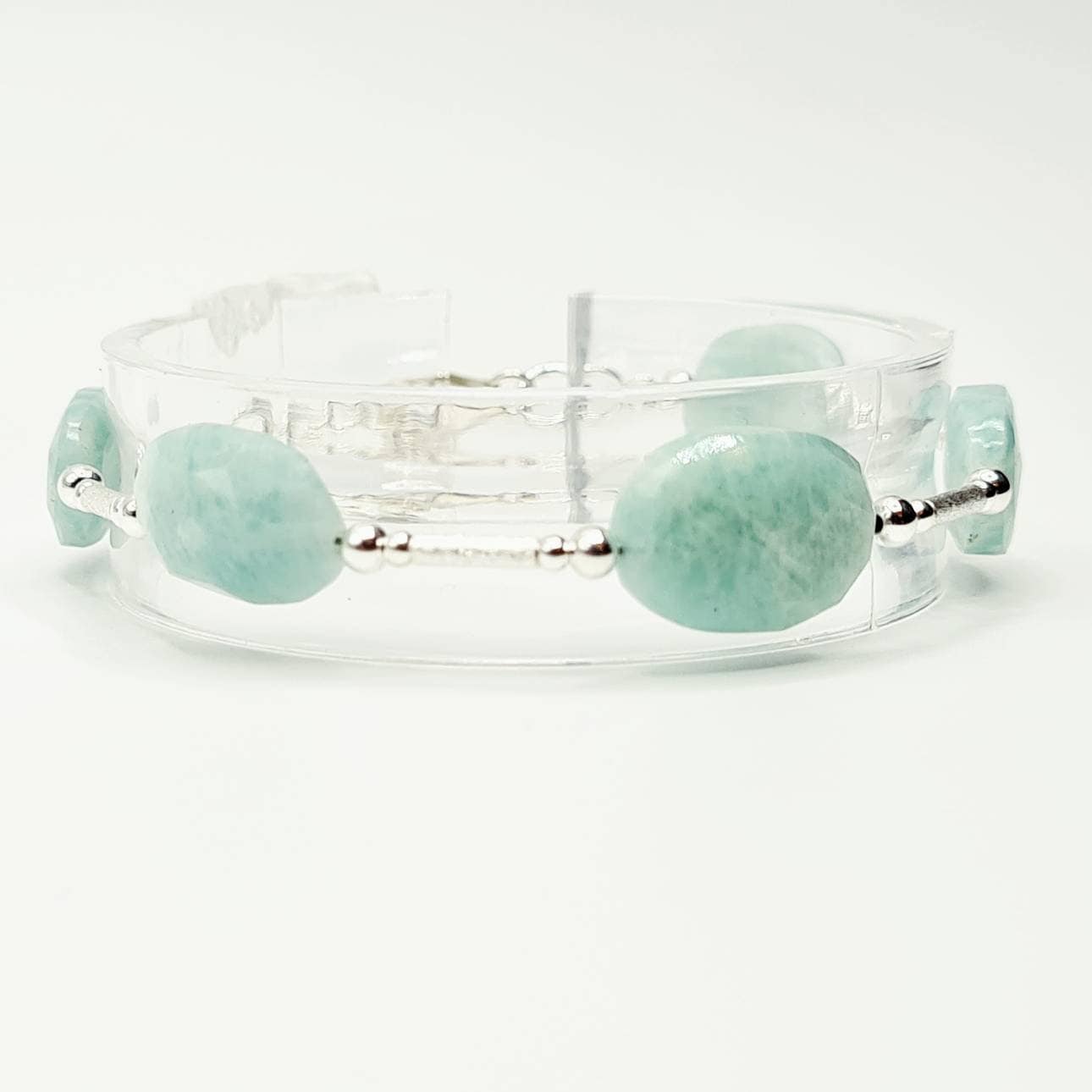 Russian Amazonite Bracelet in Sterling Silver - image 4