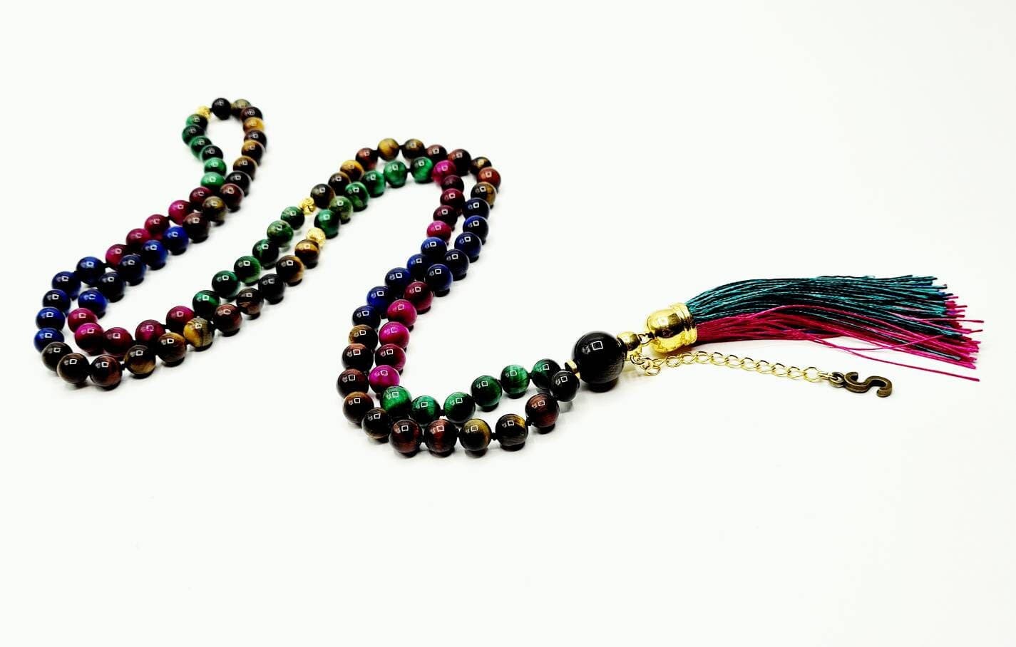 Personalised Multicolour Tiger's Eye Mala - image 4