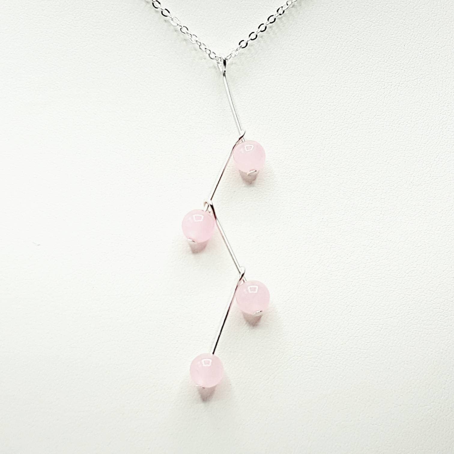 Rose Quartz Cascade Necklace - image 4