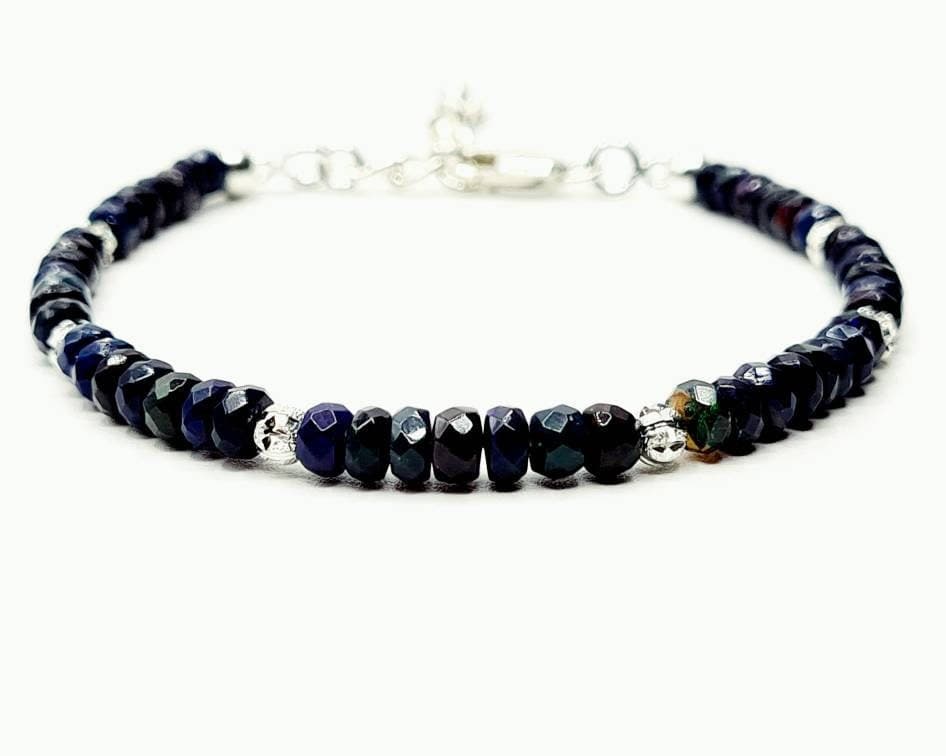 Black Ethiopian Opal Bracelet in Sterling Silver - image 3