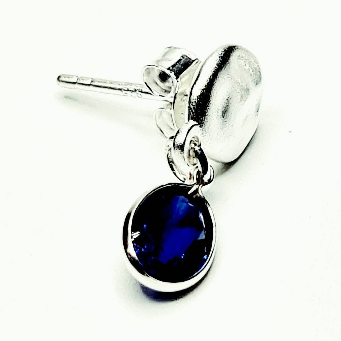 Nilamani Earrings (Neelam Stone) in Sterling Silver - image 4