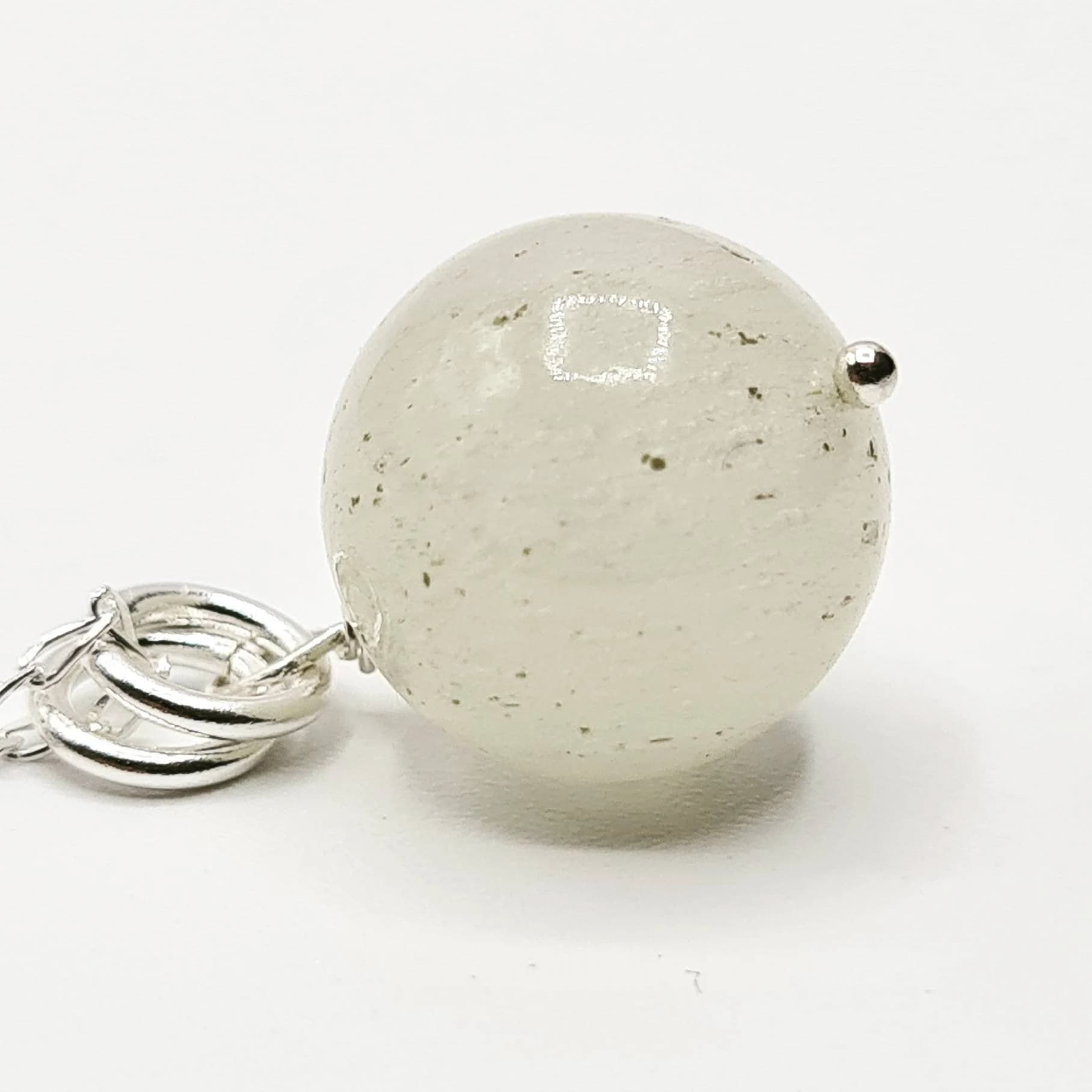 Libyan Desert Glass Necklace in Sterling Silver, Reiki Infused Tektite Pendant, Natural Gemstone Healing Jewellery