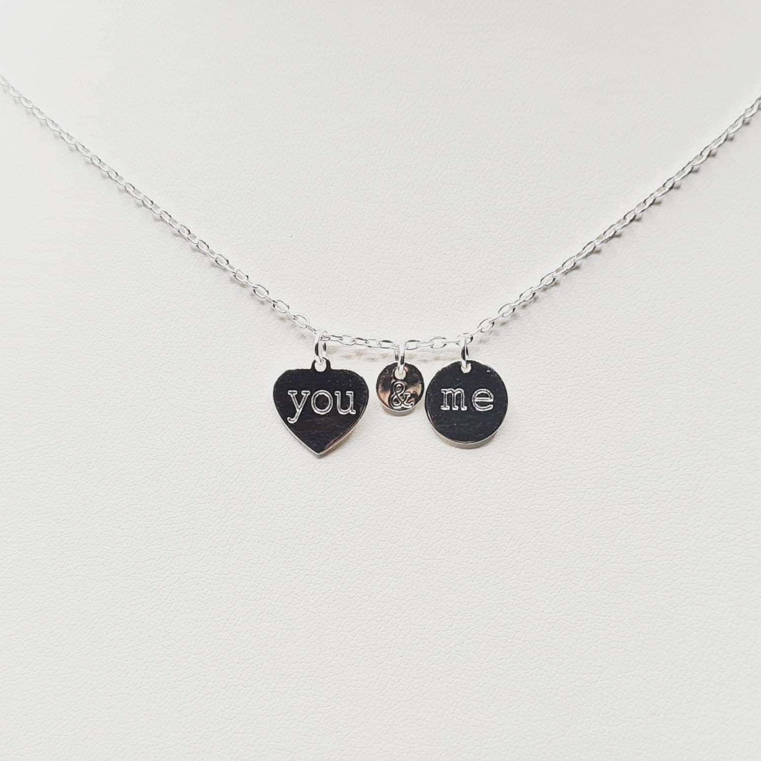 You & Me Necklace in Sterling Silver