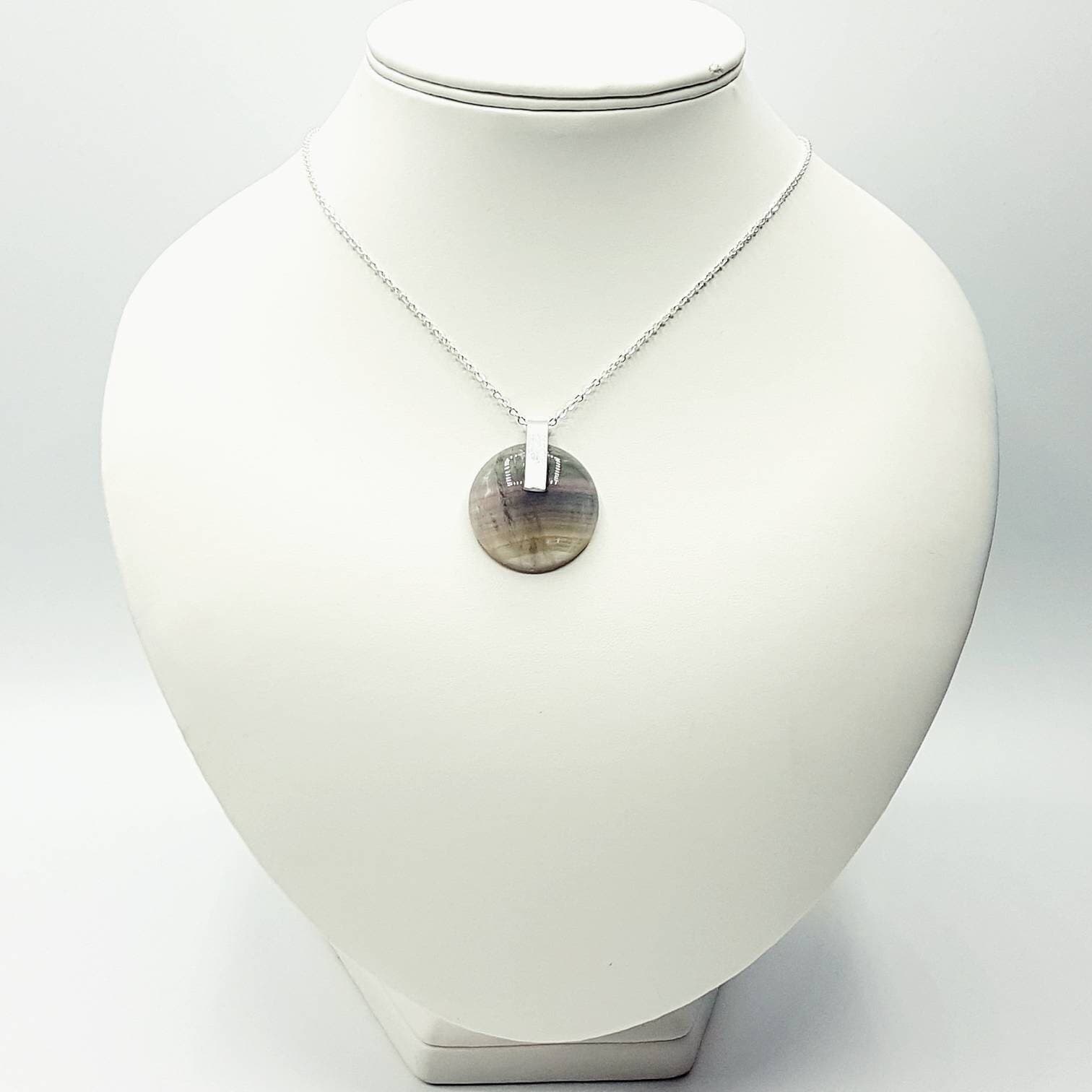 Contemporary Stripe Amethyst Necklace - image 4