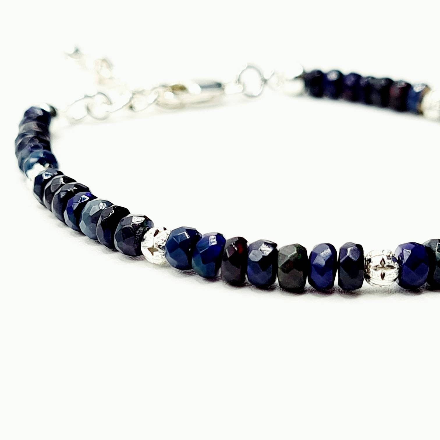 Black Ethiopian Opal Bracelet in Sterling Silver - image 5