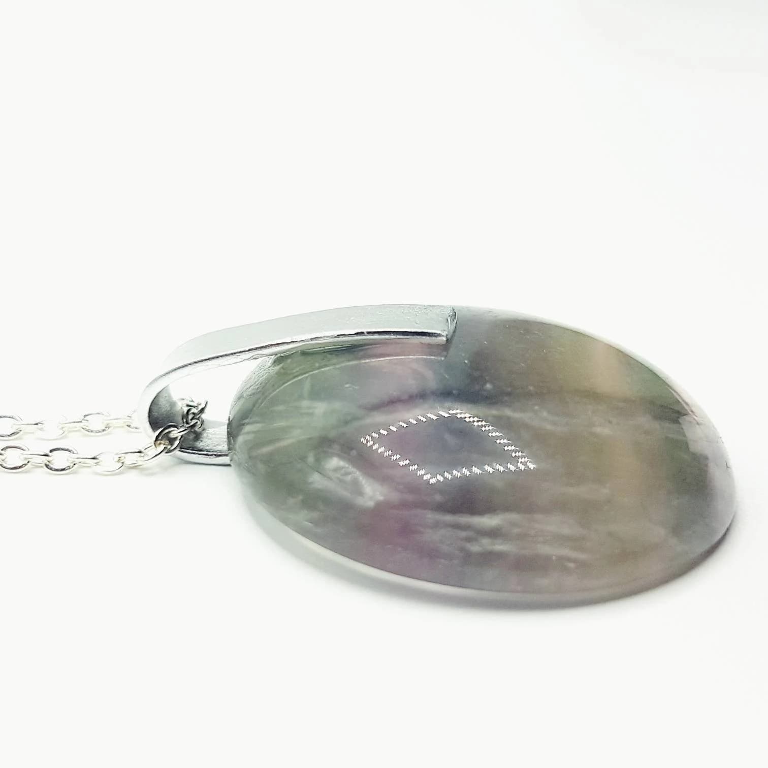 Contemporary Stripe Amethyst Necklace - image 3