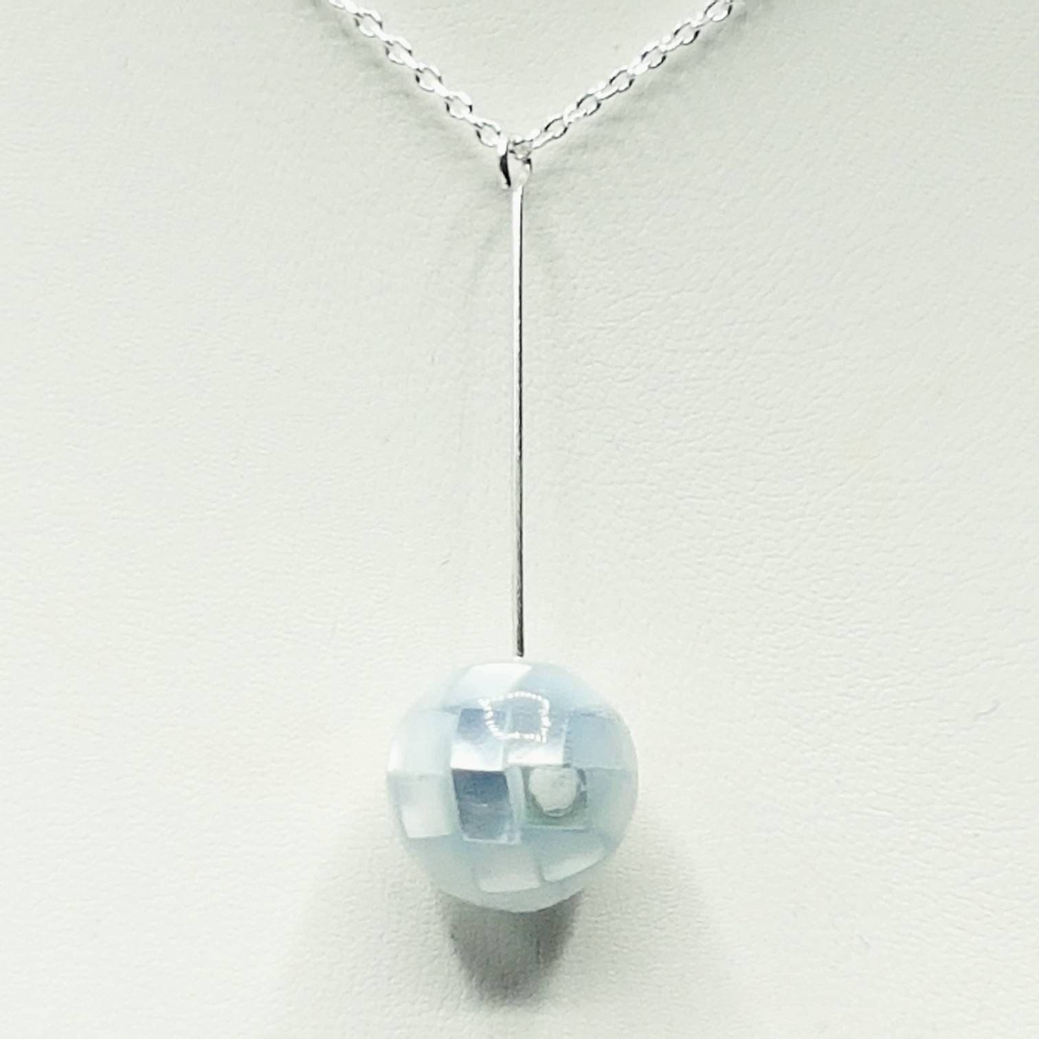 Blue Mosaic Abalone Necklace in Sterling Silver - image 3