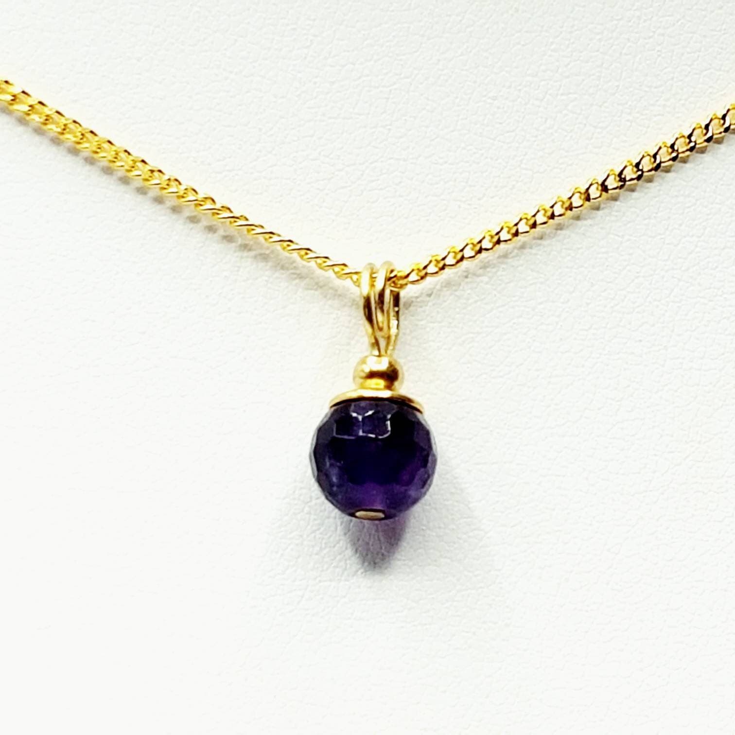 Faceted Amethyst Necklace