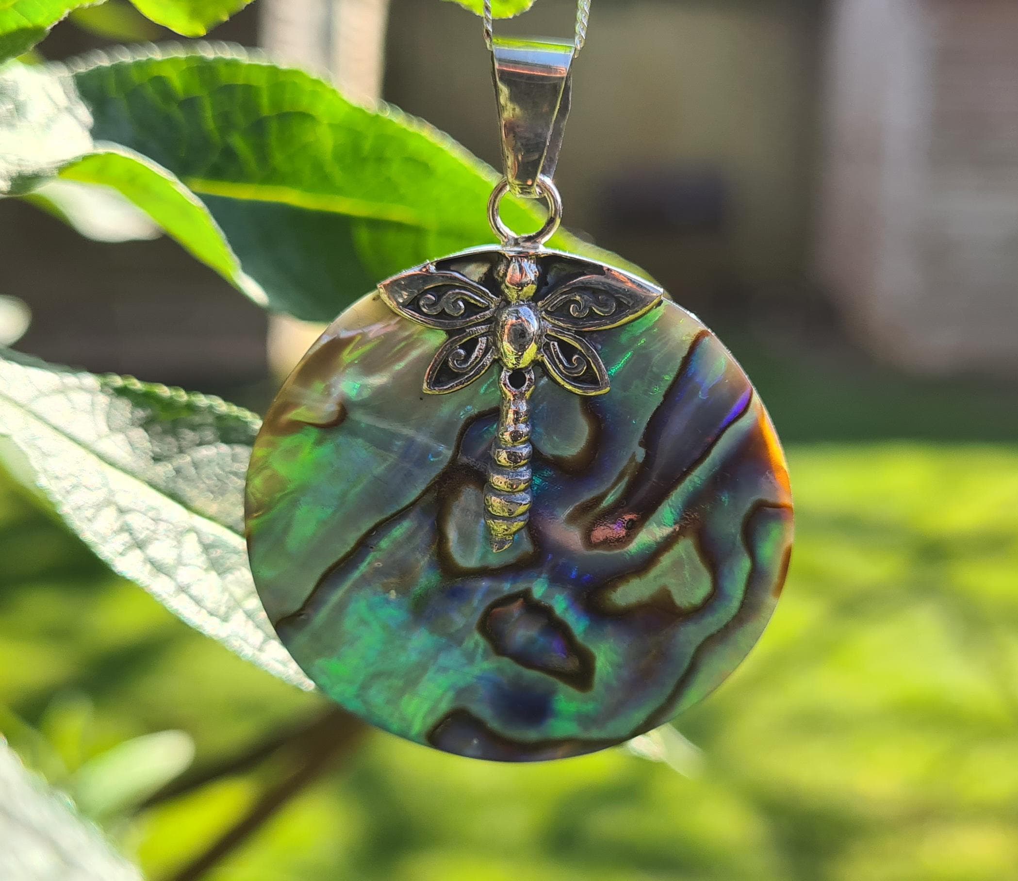 Butterfly Abalone Necklace in Sterling Silver - Gift Wrap Service Available - image 4