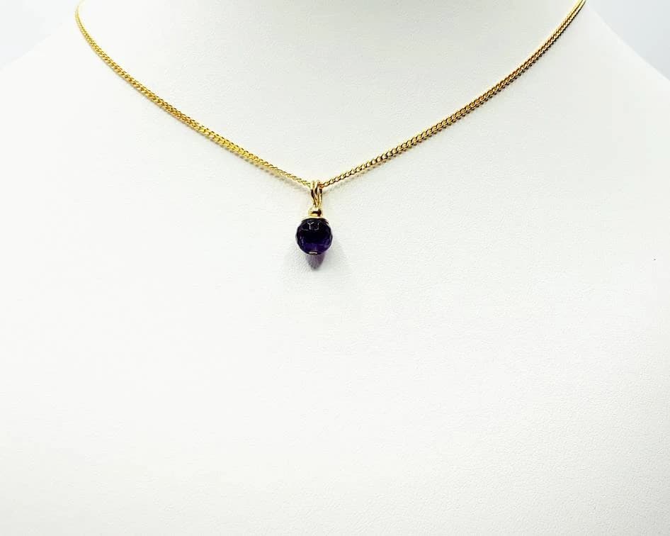 Faceted Amethyst Necklace - image 4
