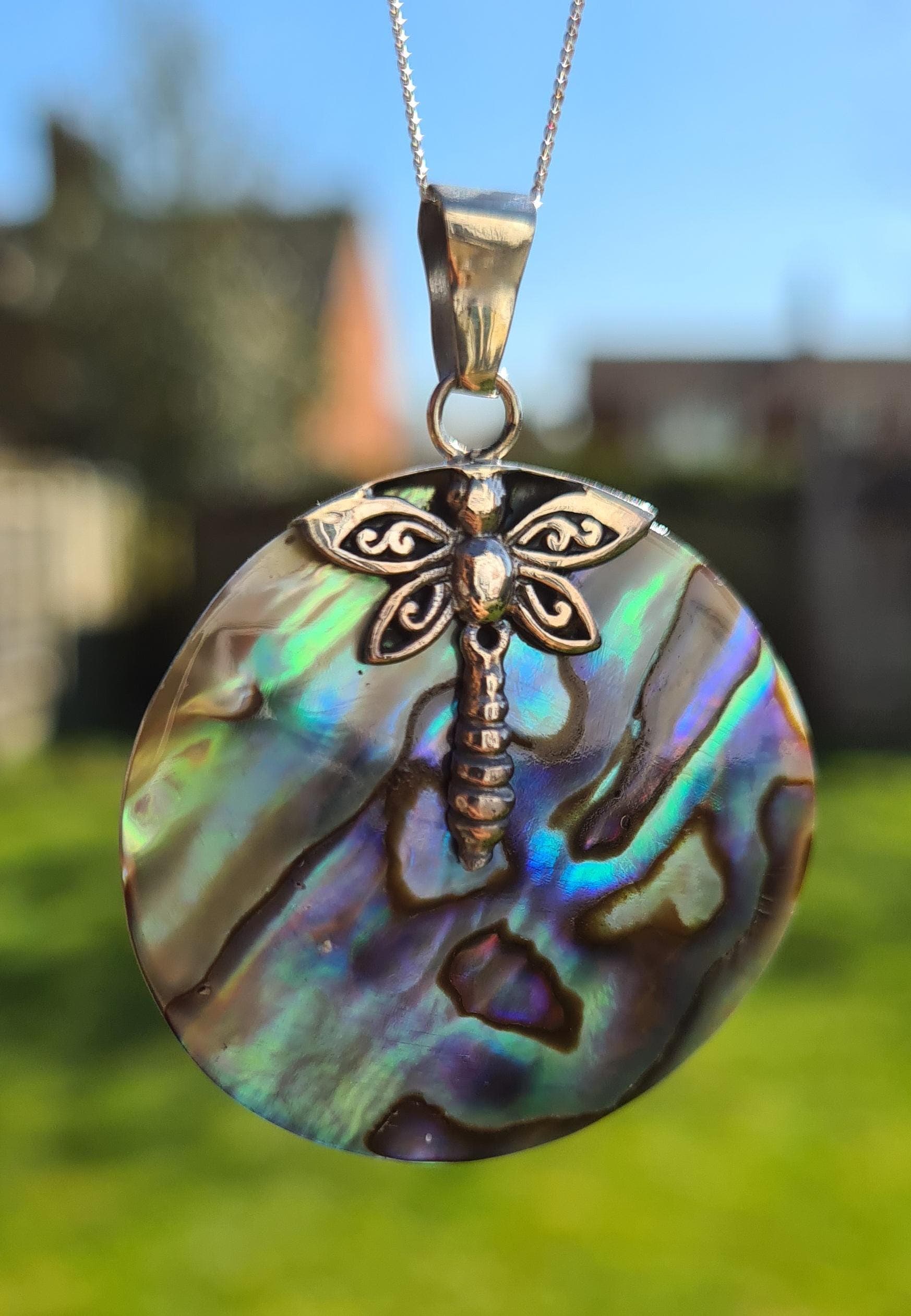 Butterfly Abalone Necklace in Sterling Silver - Gift Wrap Service Available - image 3