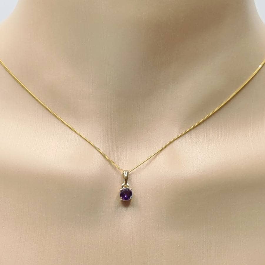 Delicate Amethyst Necklace in Gold over Sterling Silver - image 3