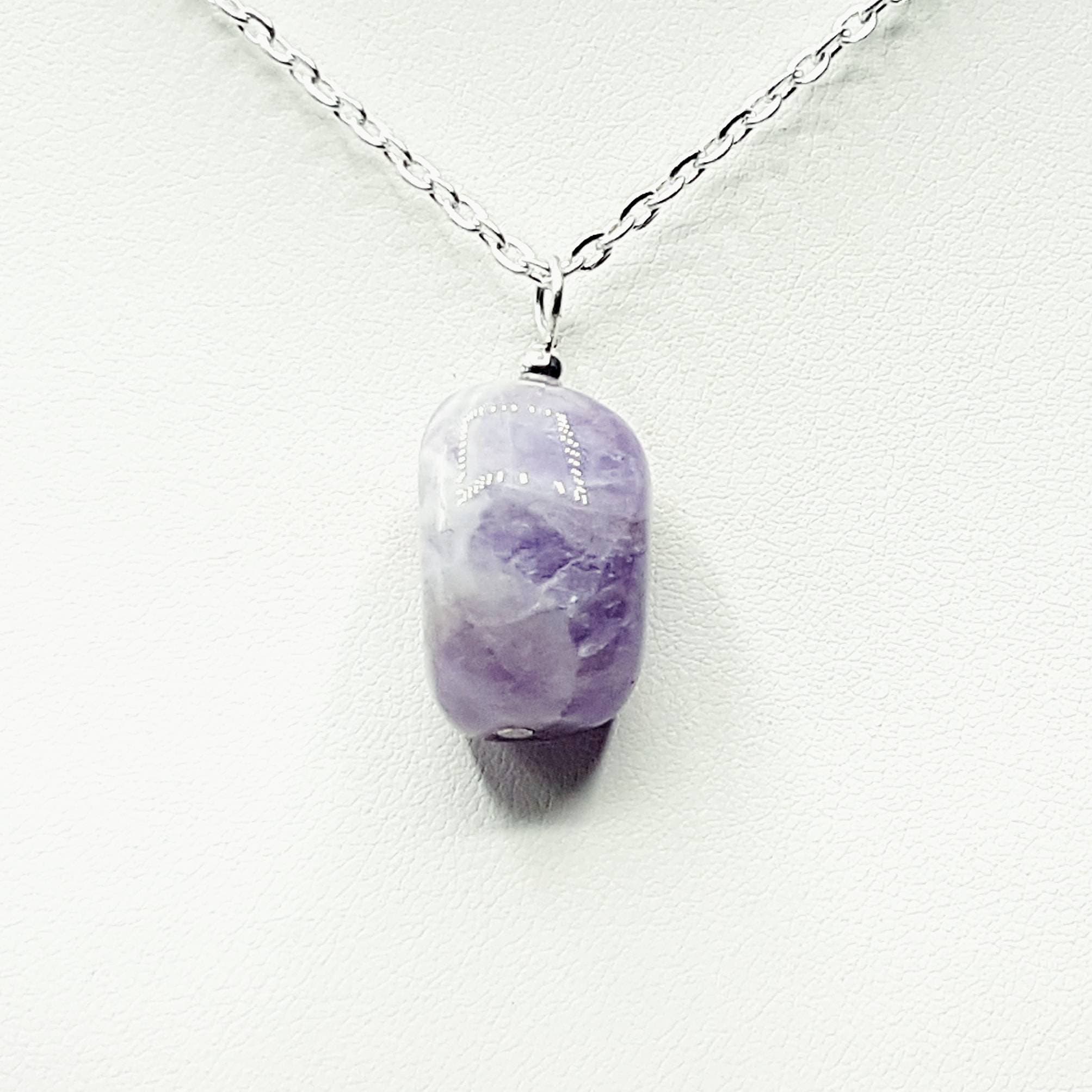 Amethyst Necklace:  Natural Gemstone Reiki Infused Healing Pendant - image 4