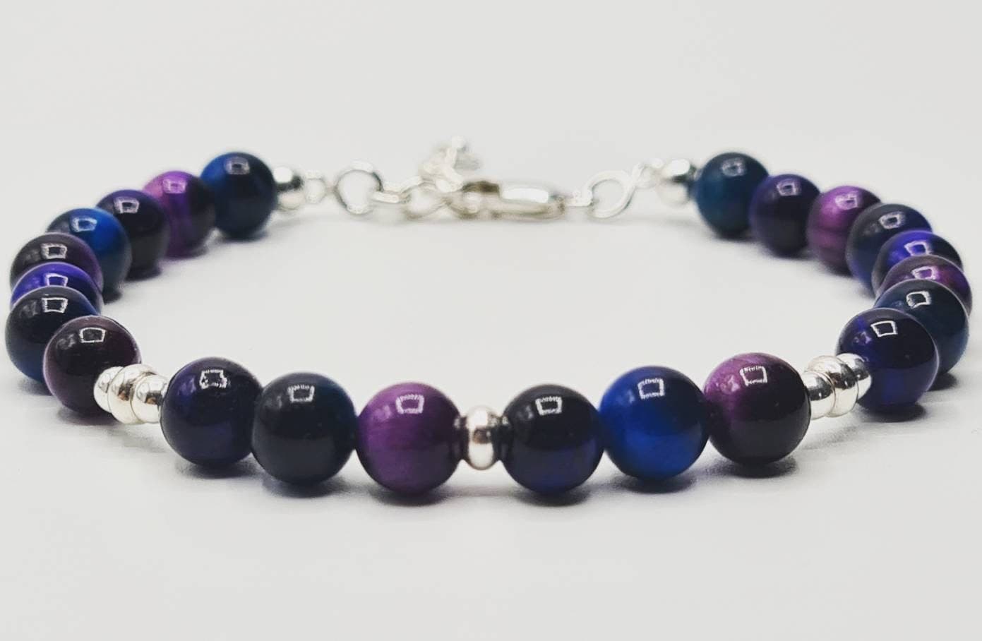 Multicolour Tiger's Eye Bracelet in Sterling Silver - image 3