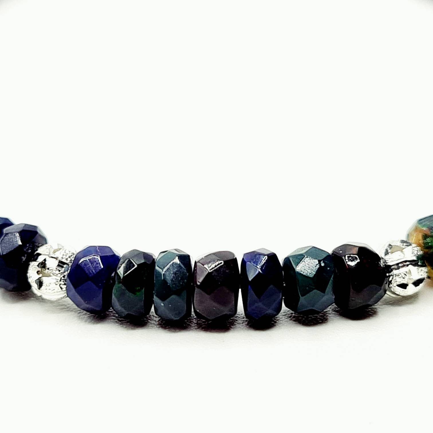 Black Ethiopian Opal Bracelet in Sterling Silver - image 4