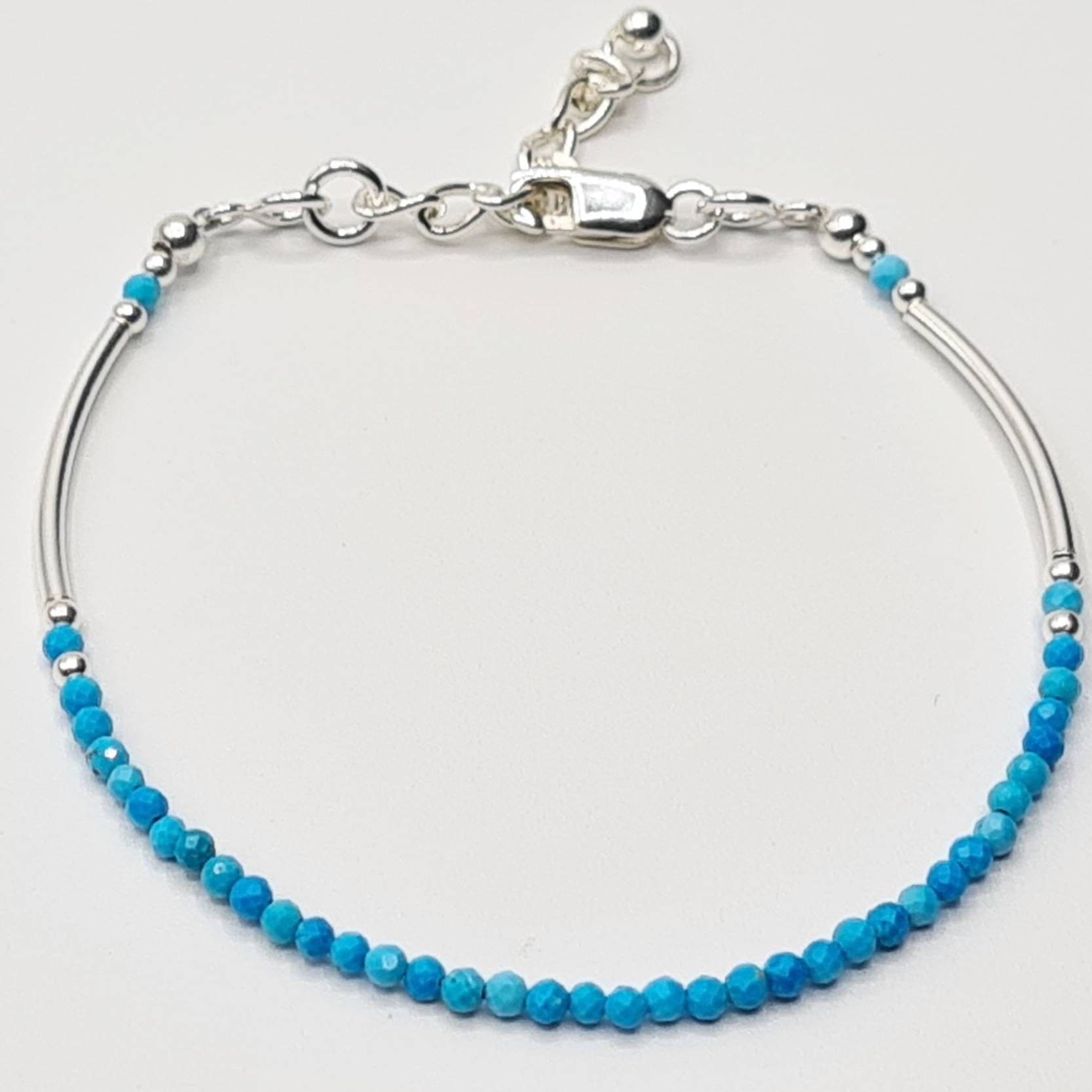 Delicate Blue Magnesite Bracelet in Sterling Silver - image 3
