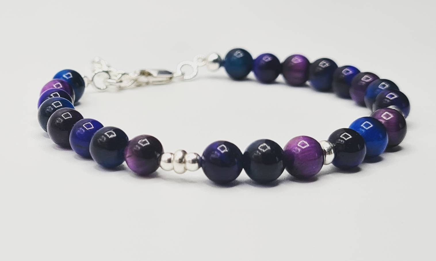 Multicolour Tiger's Eye Bracelet in Sterling Silver - image 5
