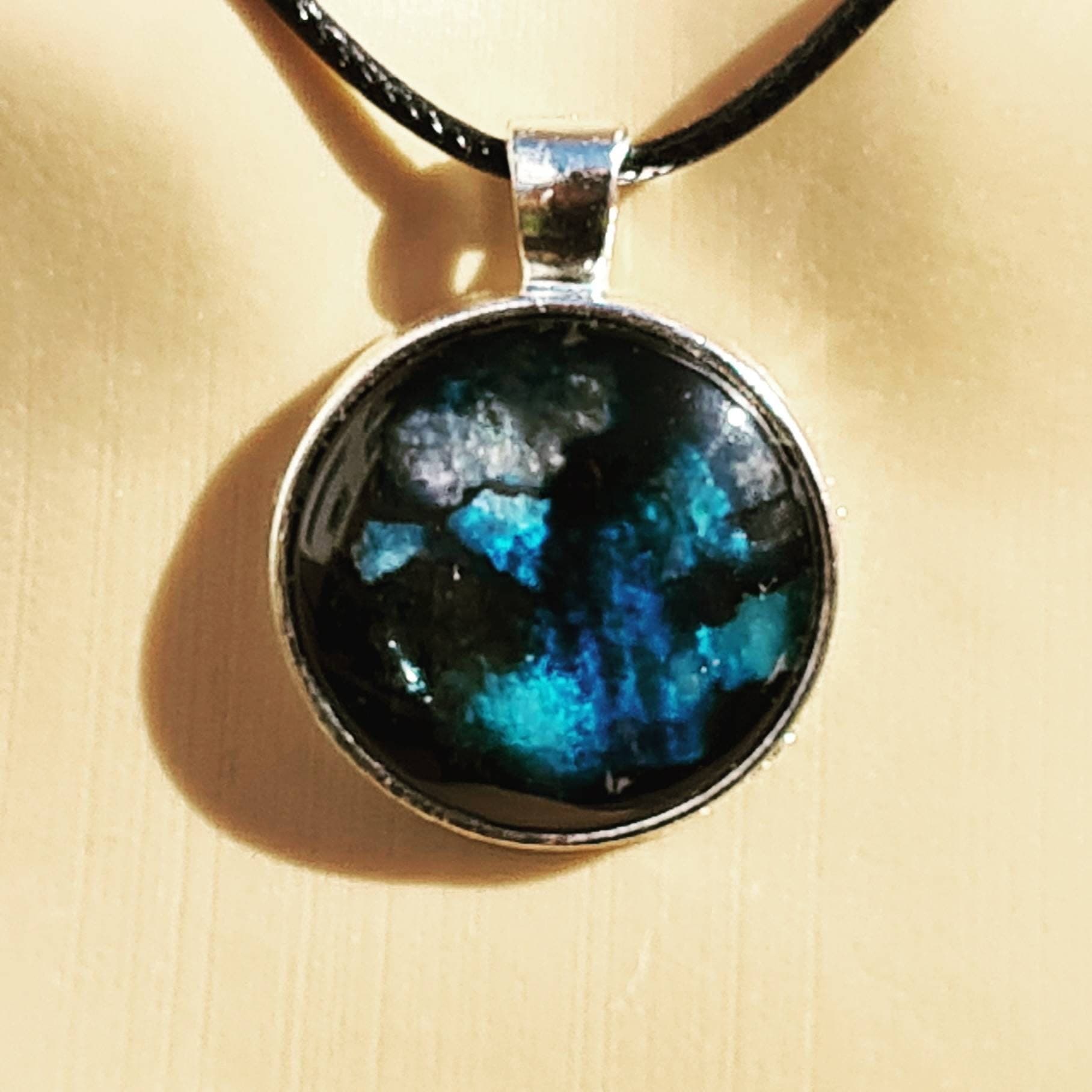 Hand Painted Alcohol Ink Necklace, Art Pendant, One Of A Kind Jewellery