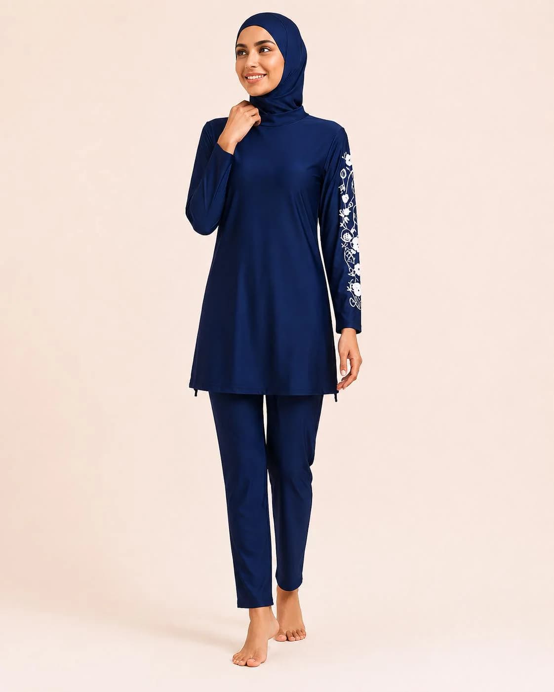 Modest Burkini Swimsuit for Women Islamic Swimwear Muslim Bathing Suit Hijab Set - image 4