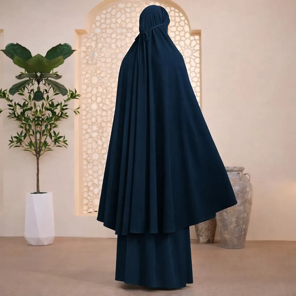 Women Prayer Set 2 Piece One Size Khimar Skirt Set Muslim Prayer Dress Modest Salah Outfit - image 4